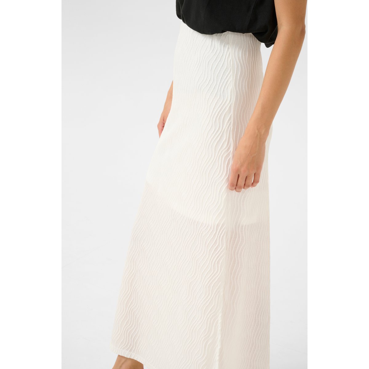 Skirt blanc chalk, KAFFE