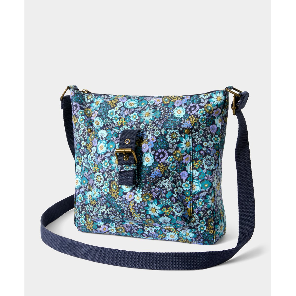 Sac Porté Croisé en Fleurs bleu, JOE BROWNS