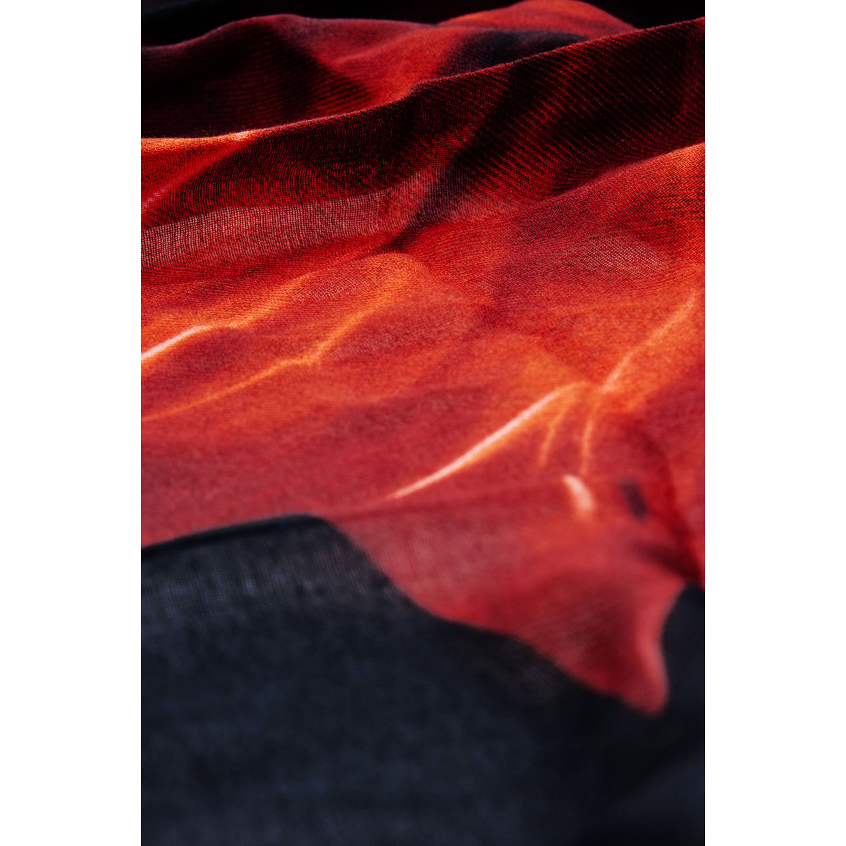 Foulard rectangulaire à fleurs noir, DESIGUAL