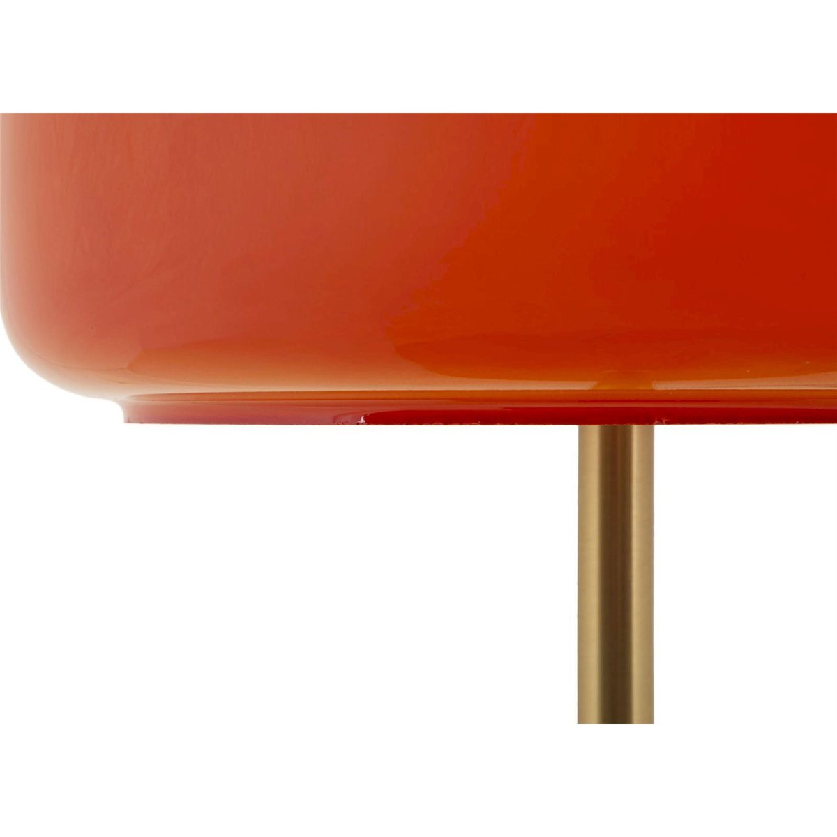 Lampe à poser en fer et verre esprit vintage GLAM orange et doré, RECOLLECTION