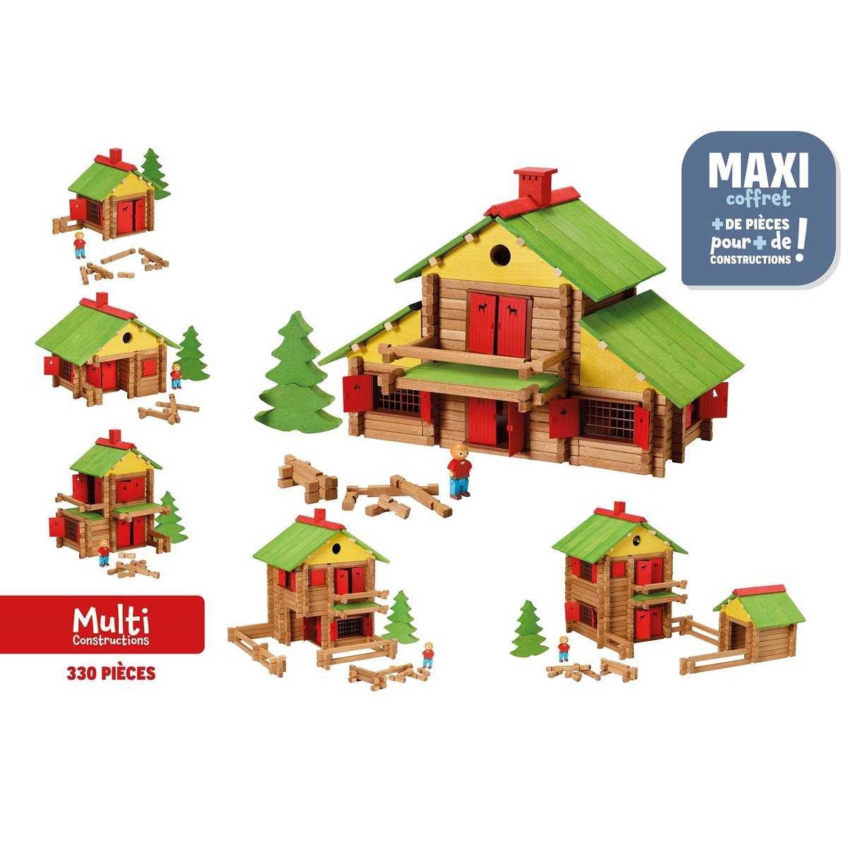 Mon chalet en bois 330 pièces marron, JEUJURA