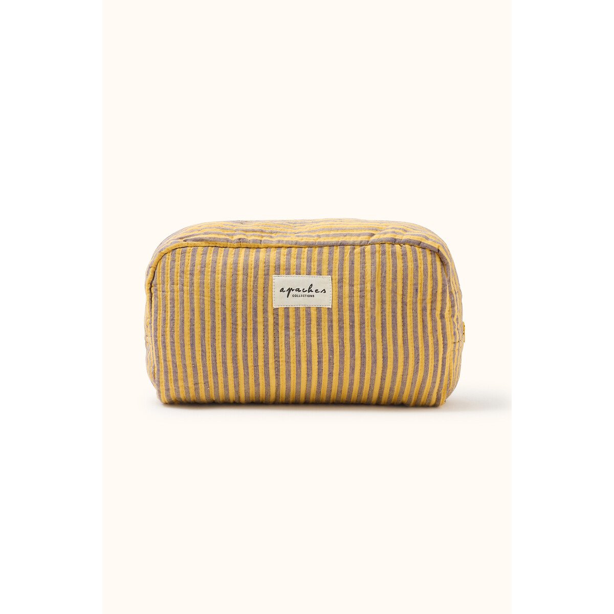 Grande trousse rayée, GAYANE rayé jaune, APACHES COLLECTIONS
