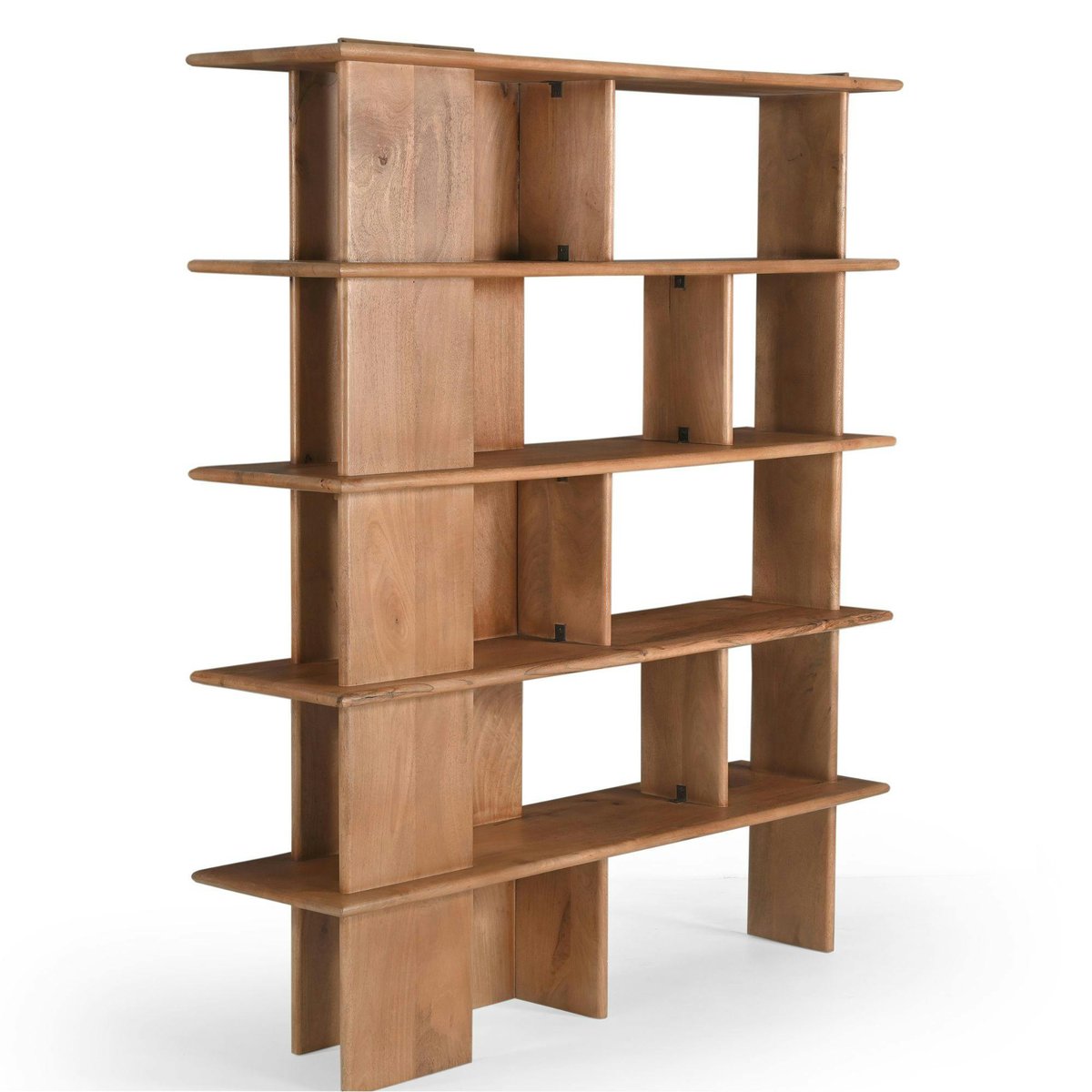 Bibliothèque en bois clair à plateaux ouverts 150 cm ALMA bois naturel, PIER IMPORT