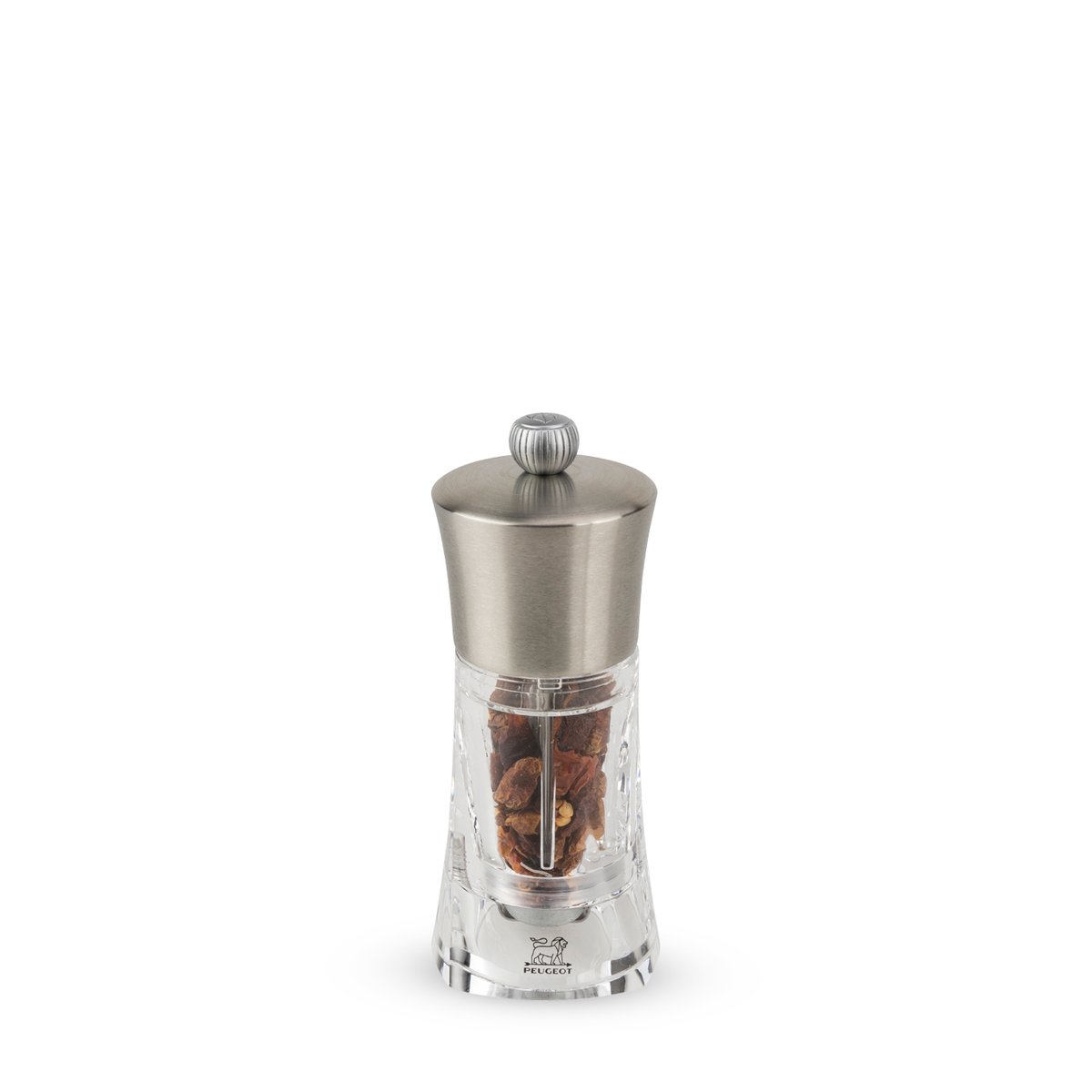 Moulin à piment manuel en inox et acryl 14 inox, PEUGEOT