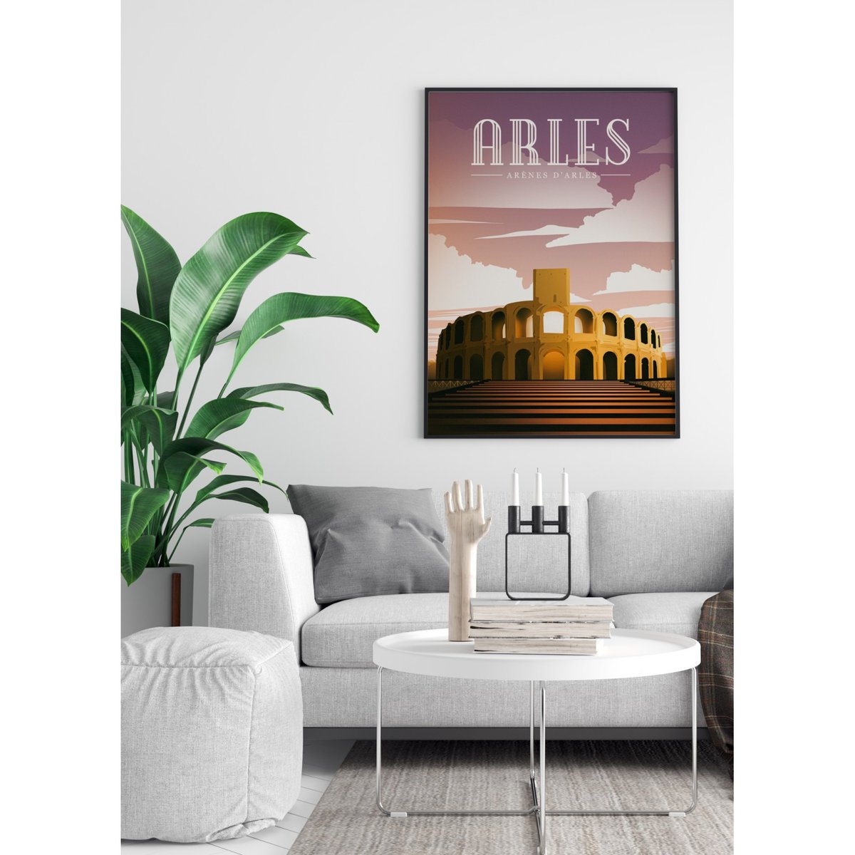 Affiche ville Arles blanc, L'AFFICHERIE