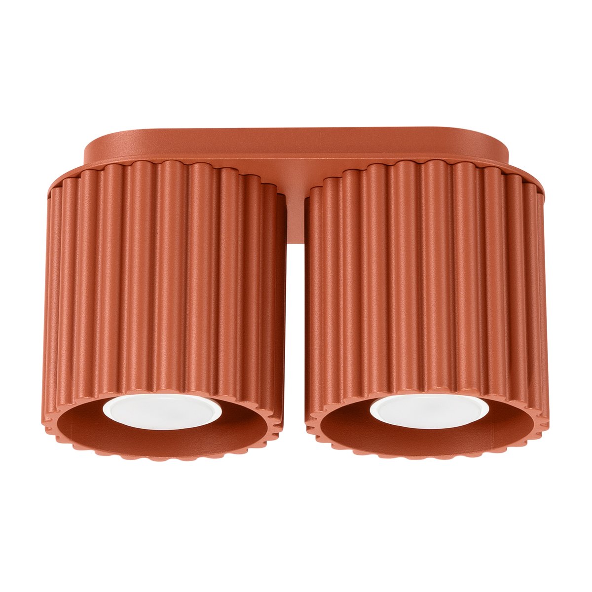 Plafonnier Aluminium Ocre Rouge GU10 2 Aura rouge, EDEN