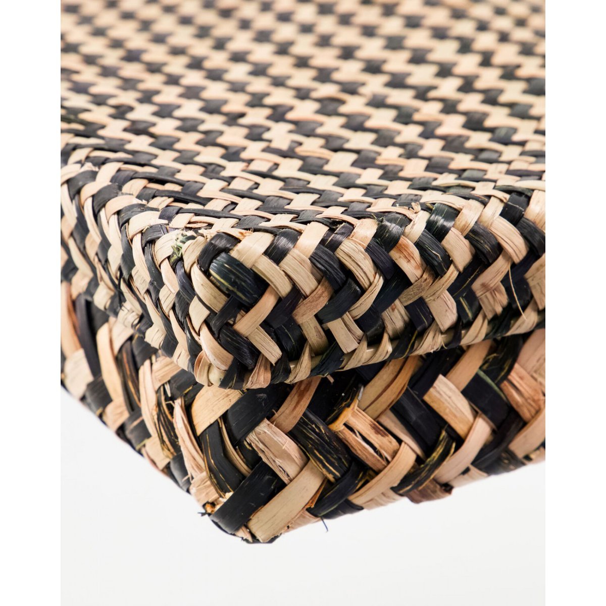 Lot de 2 boites de rangement Ollie noir, naturel, HOUSE DOCTOR