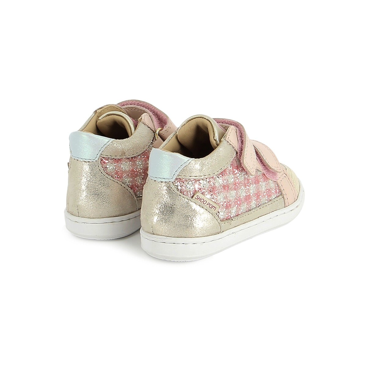 BOUBA EASY CO hoge sneakers met klittenband roze, SHOO POM