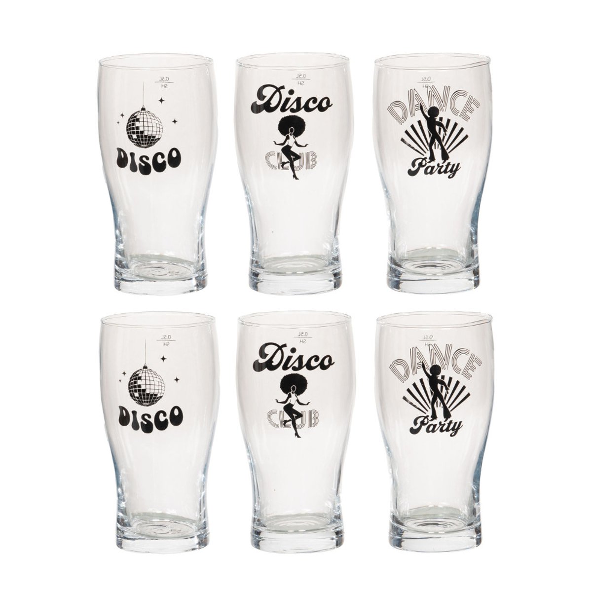 Coffret 6 verres à bière Disco - DISCO transparent / cristal, AMADEUS