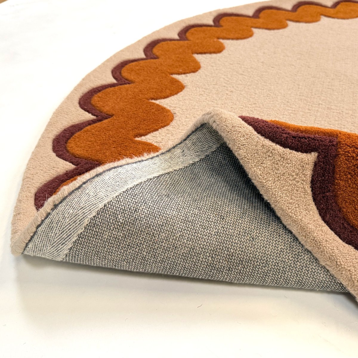 Tapis rond en laine WIGGLE orange, FLAIR RUGS