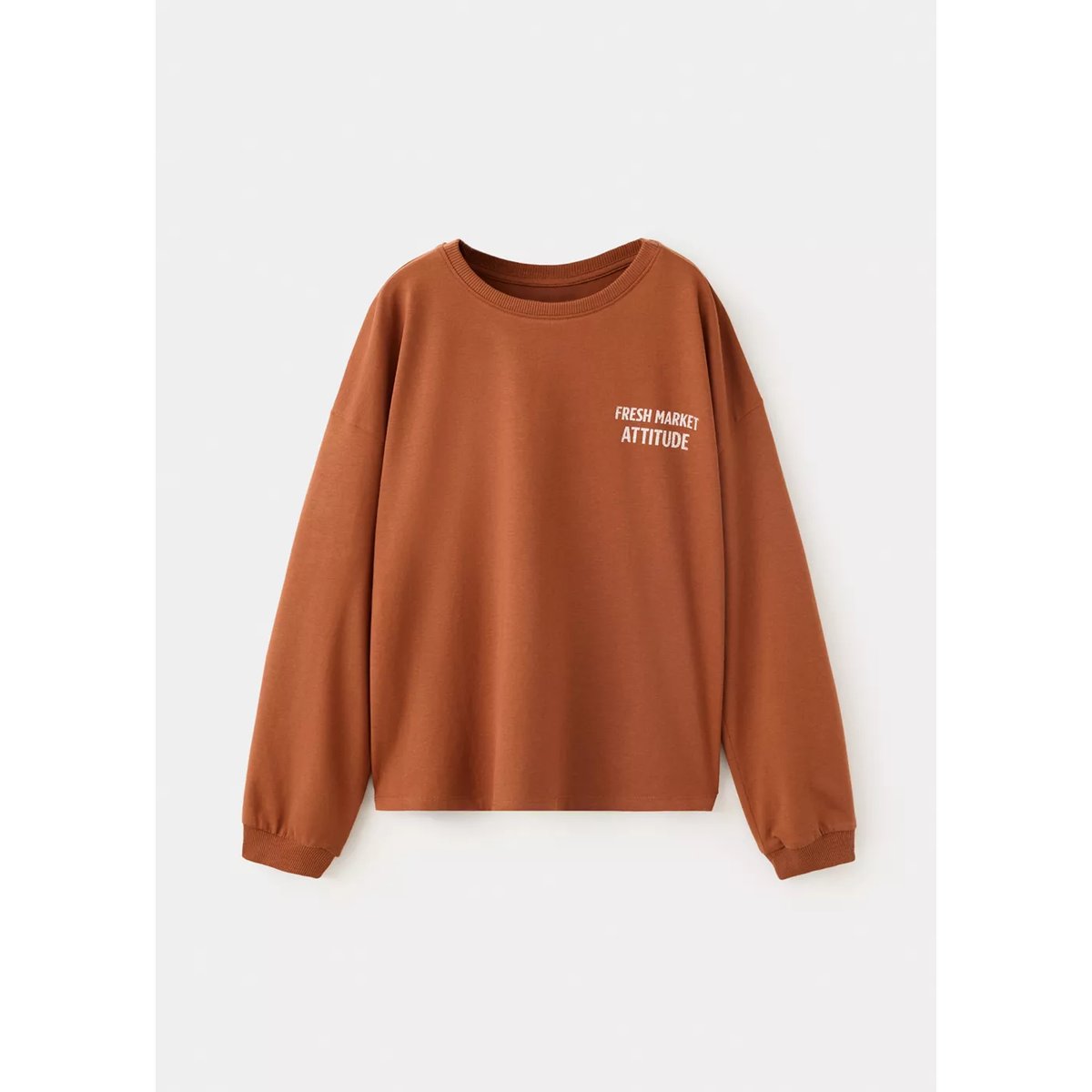 T-shirt oversize à détail imprimé rouge-orangé, MANGO KIDS