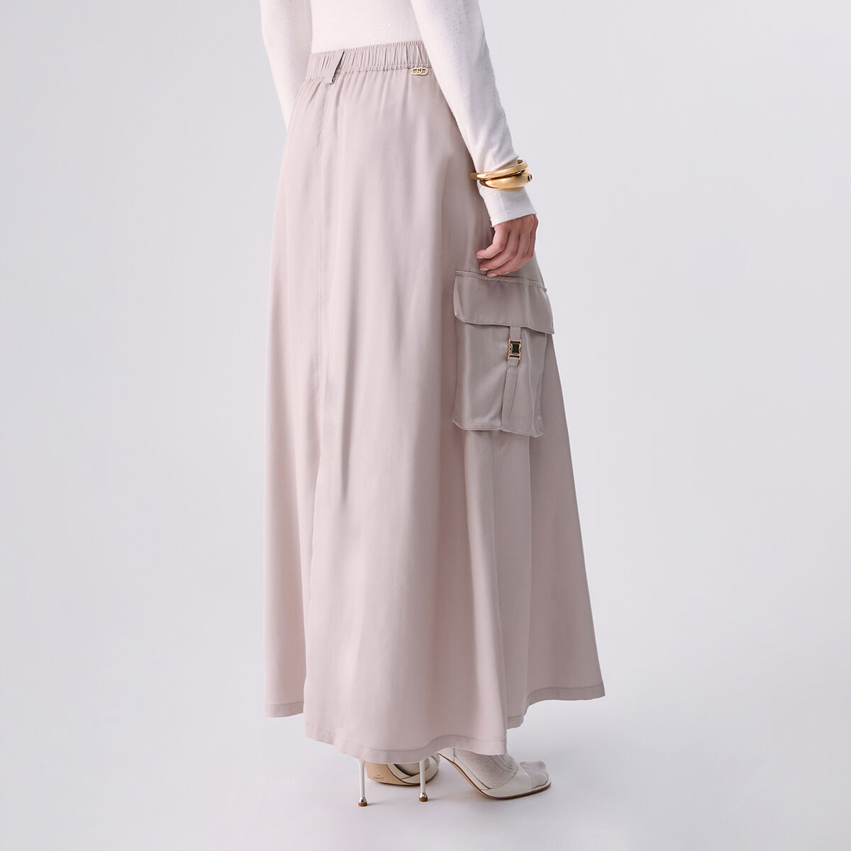 Jupe cargo longue blanc, LIU JO