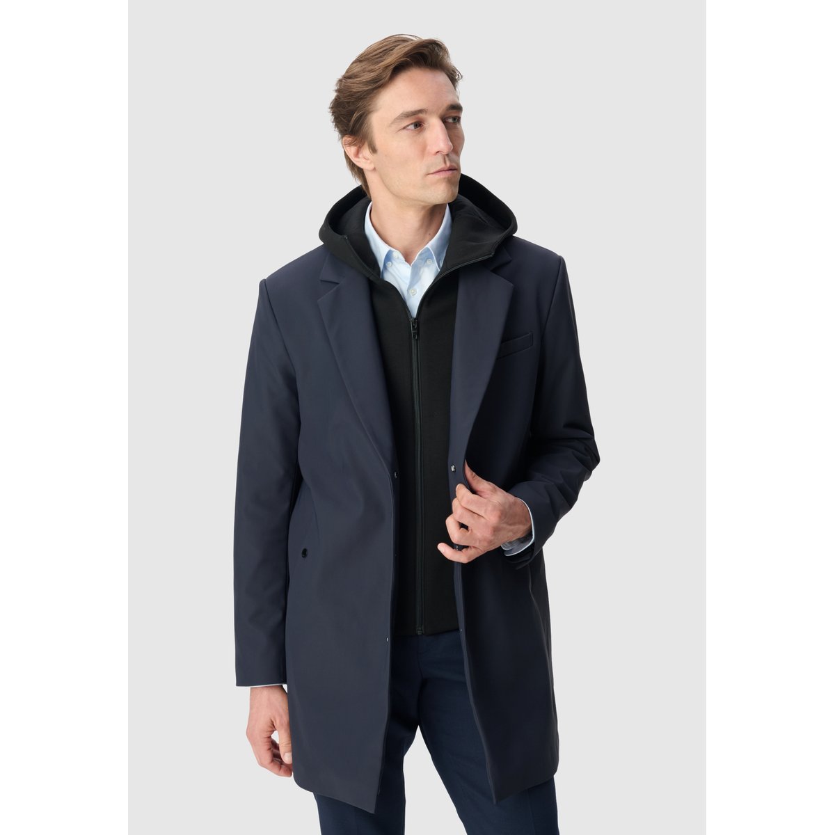 Parka parementure capuche amovible EASY CARE* bleu nuit, IKKS