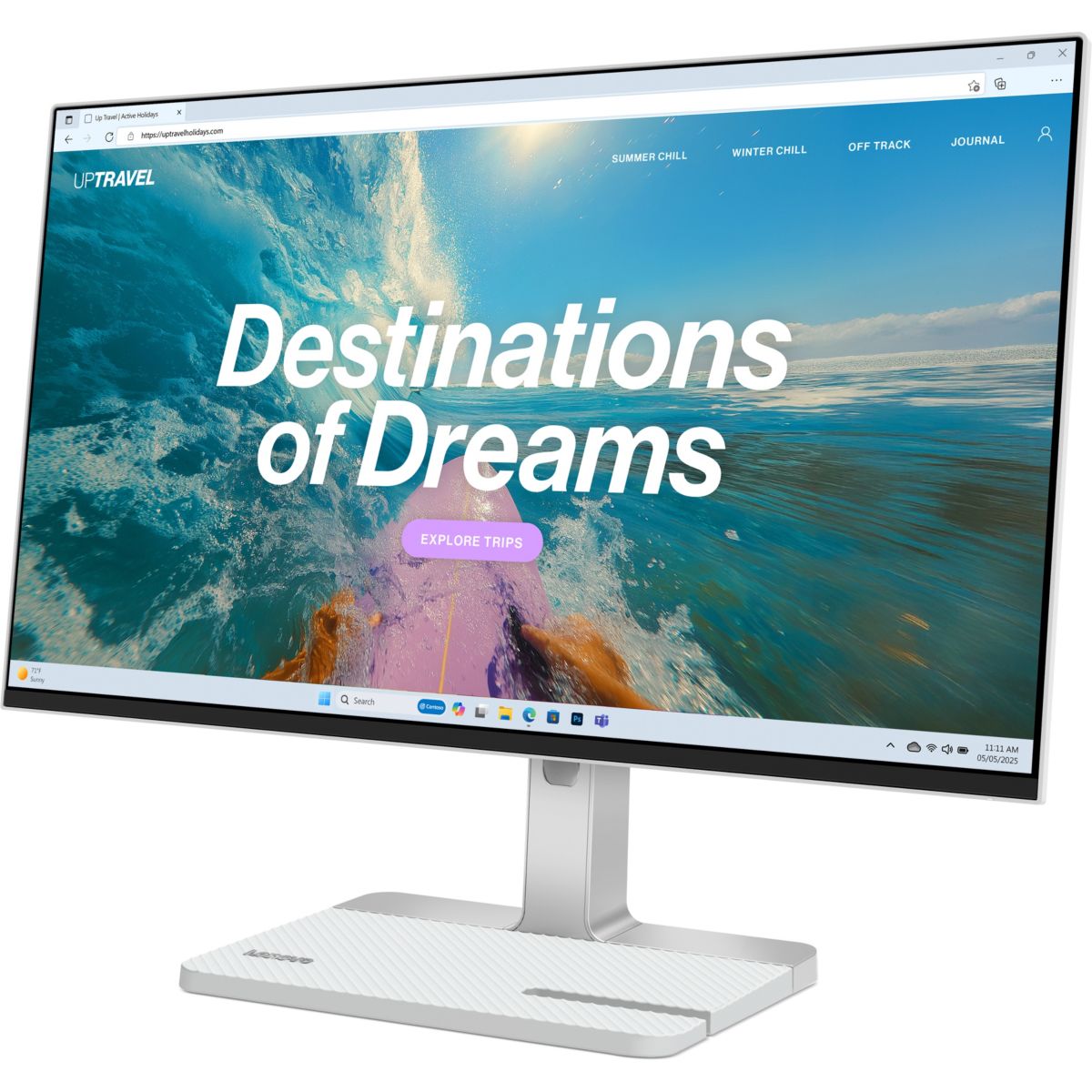 Ecran PC L24D-4C 24'' Full HD WLED USB C 75W couleur unique, LENOVO