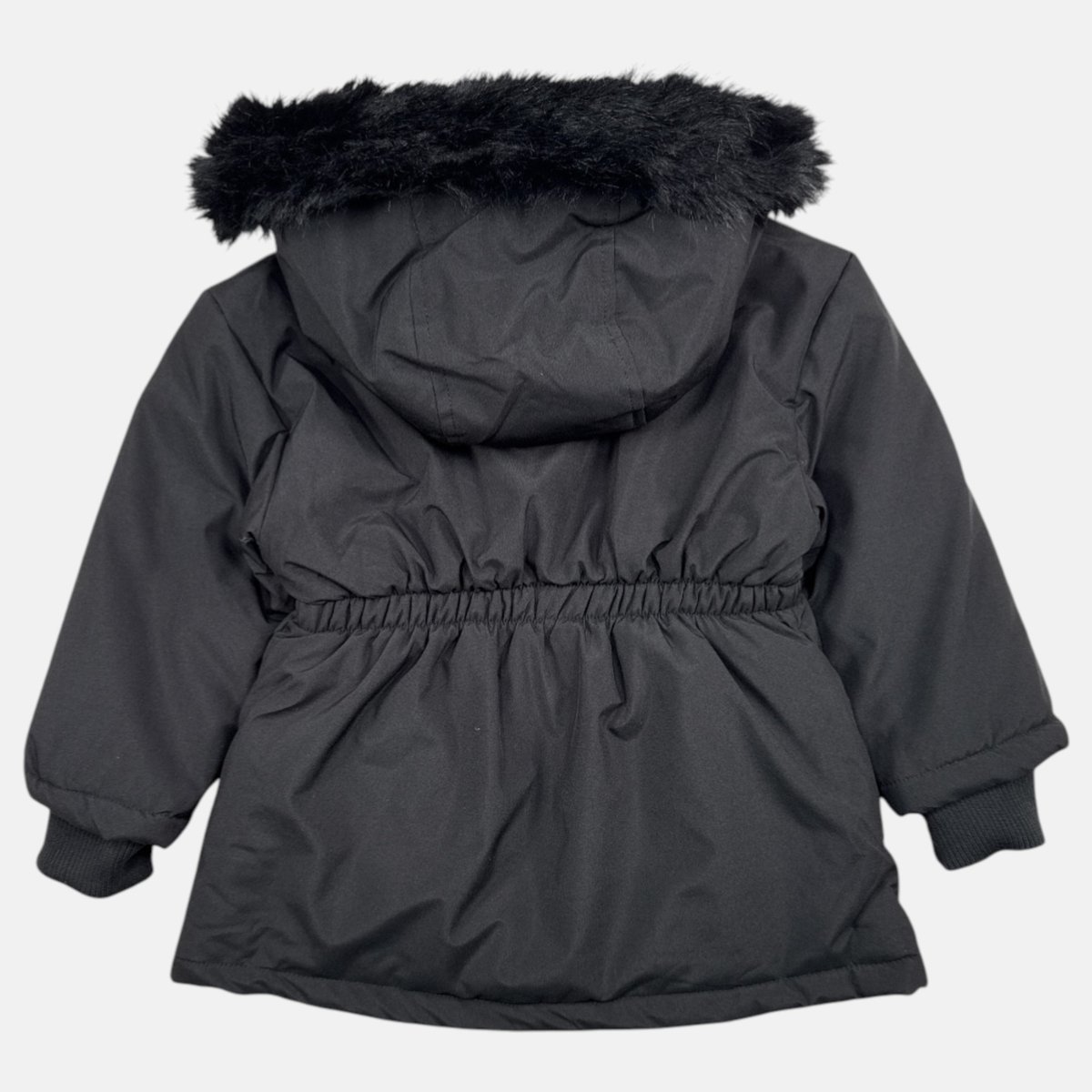 Parka à capuche bordée de fourrure d'imitation, coupe décontractée et fermeture zippée ALASKA gris anthracite, LEE COOPER