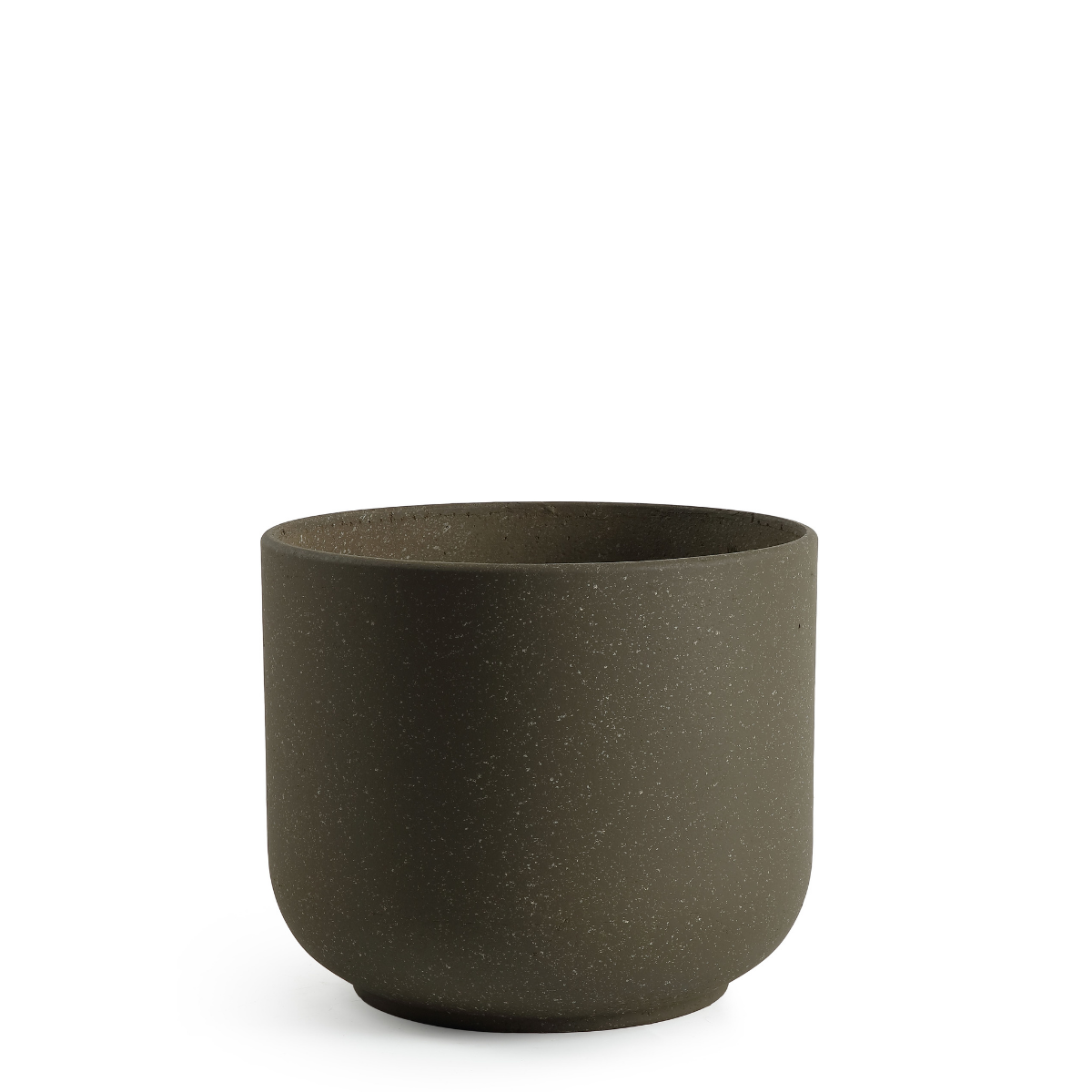 Cache-pot décoratif en ciment H31 TERRA marron granito, SIA DECO