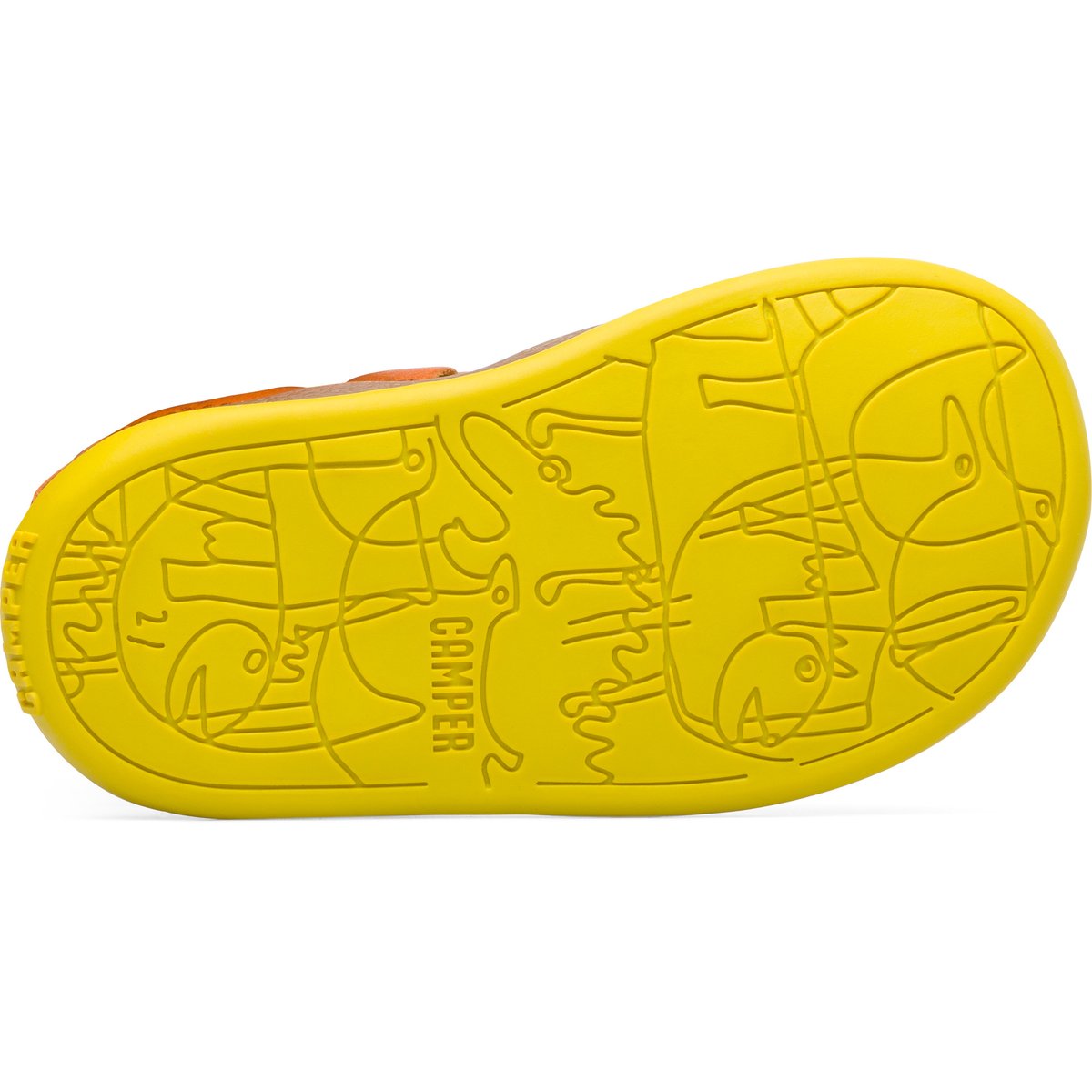 Sandales Cuir Bicho orange, CAMPER