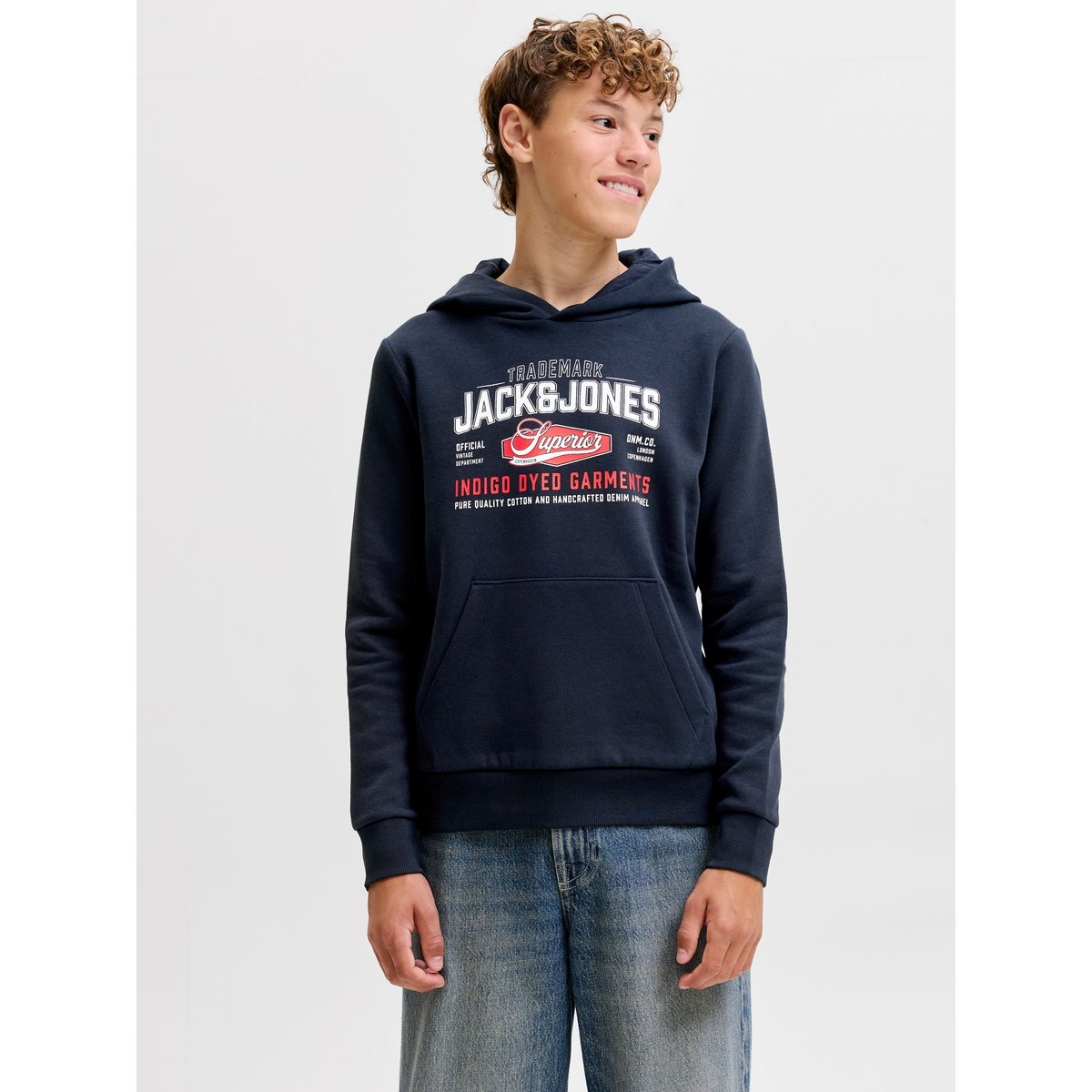 Sweat À Capuche navy blazer, JACK & JONES JUNIOR