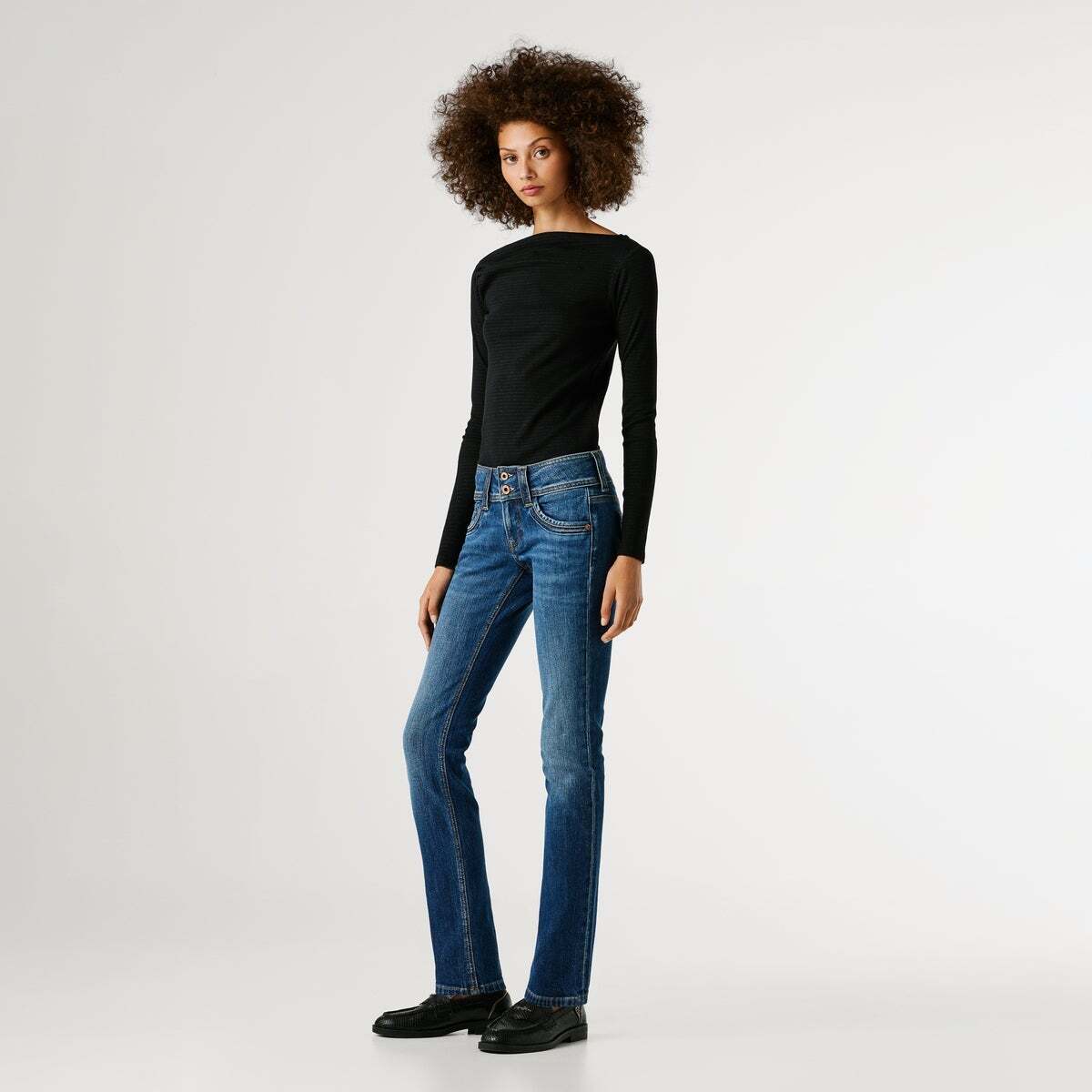 Iconic Gen - Jean Coupe Slim, Taille Moyenne authentique bleu royal, PEPE JEANS