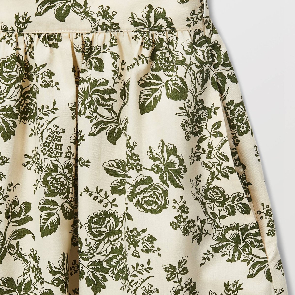 Jupe midi imprimée en coton BIO GOTS asparagus, MONOPRIX