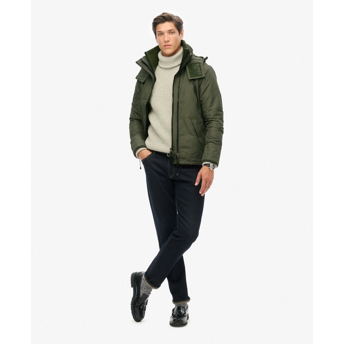 Veste Mountain SD Windcheater vert olive surplus, SUPERDRY