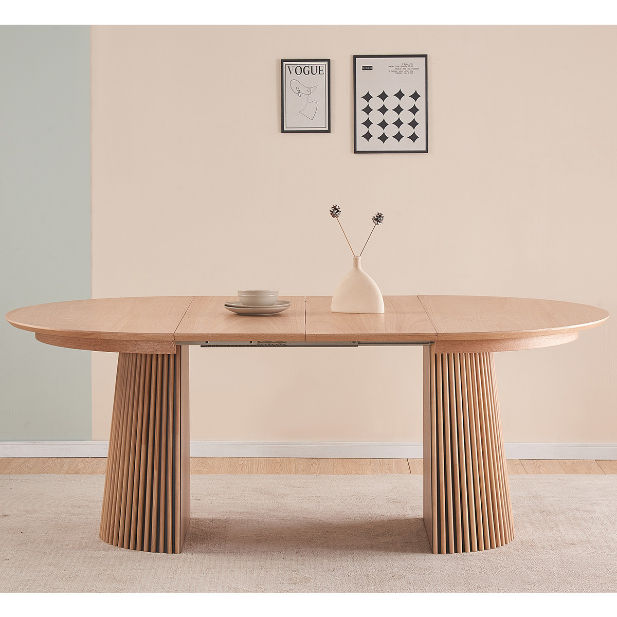 Table à manger extensible en bois 4 à 8 personnes - ADA bois, HOMIFAB