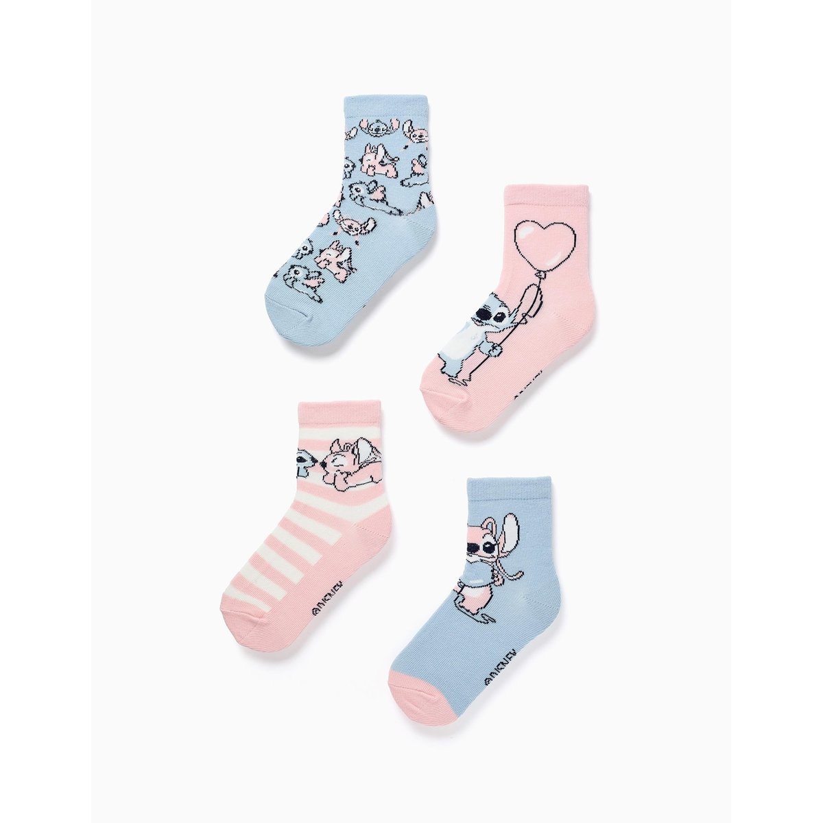 Lot de 4 paires de chaussettes avec imprimés Stitch multicolore, ZIPPY