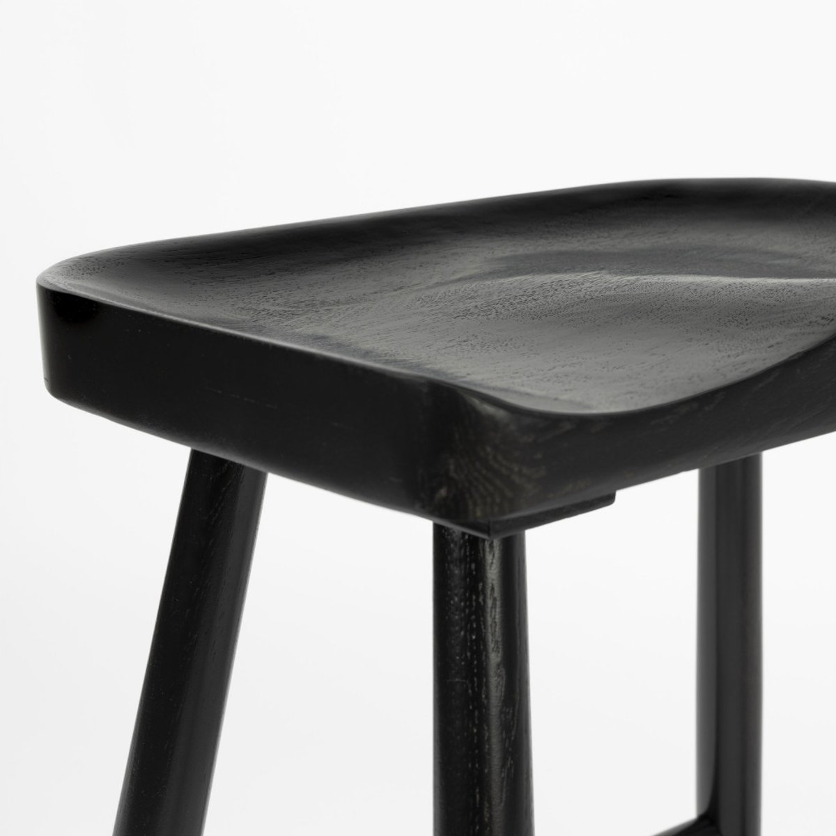 Tabouret de bar en bois H65,5cm- VANDER noir, DRAWER