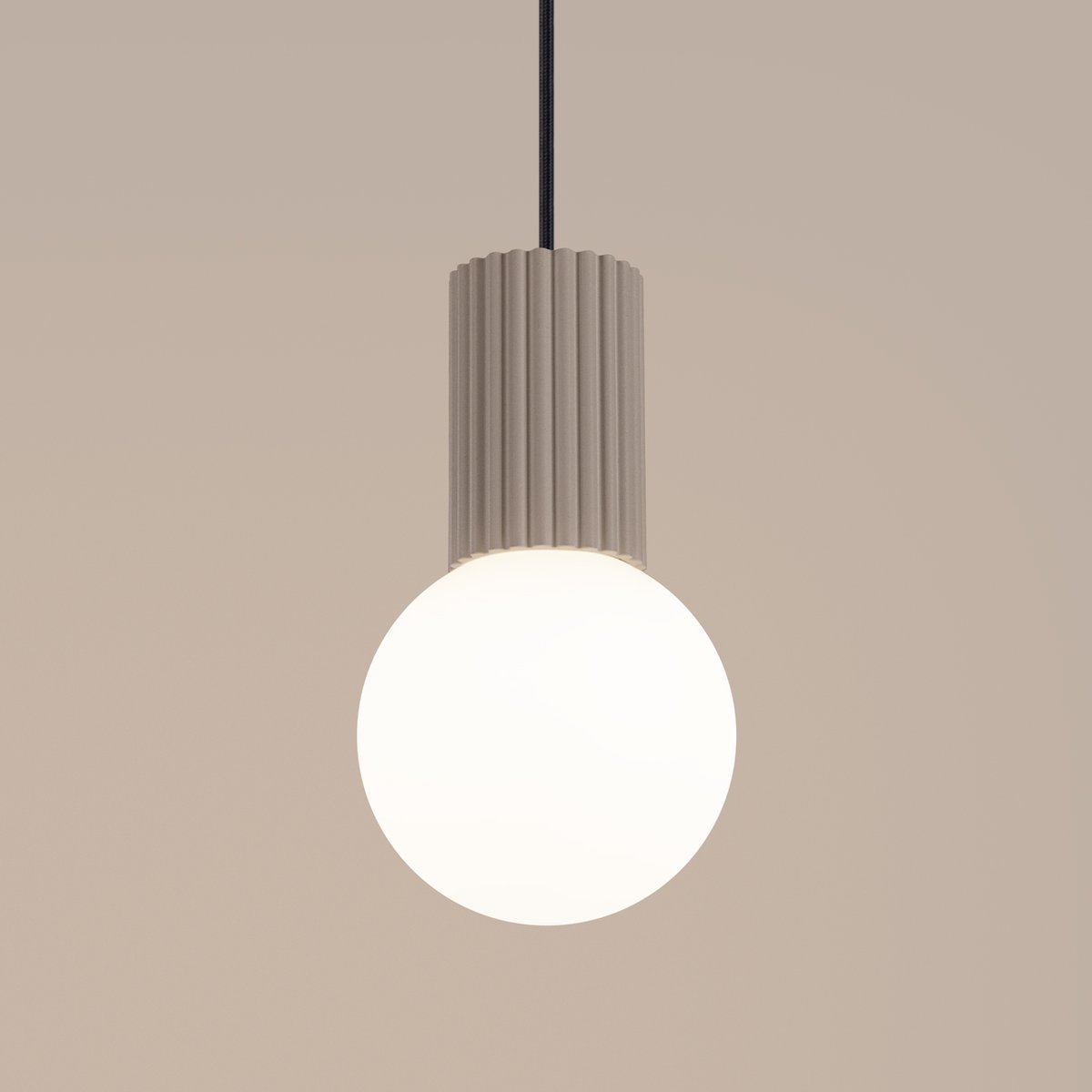 Suspension Aluminium Taupe G9 1 Halo marron, EDEN