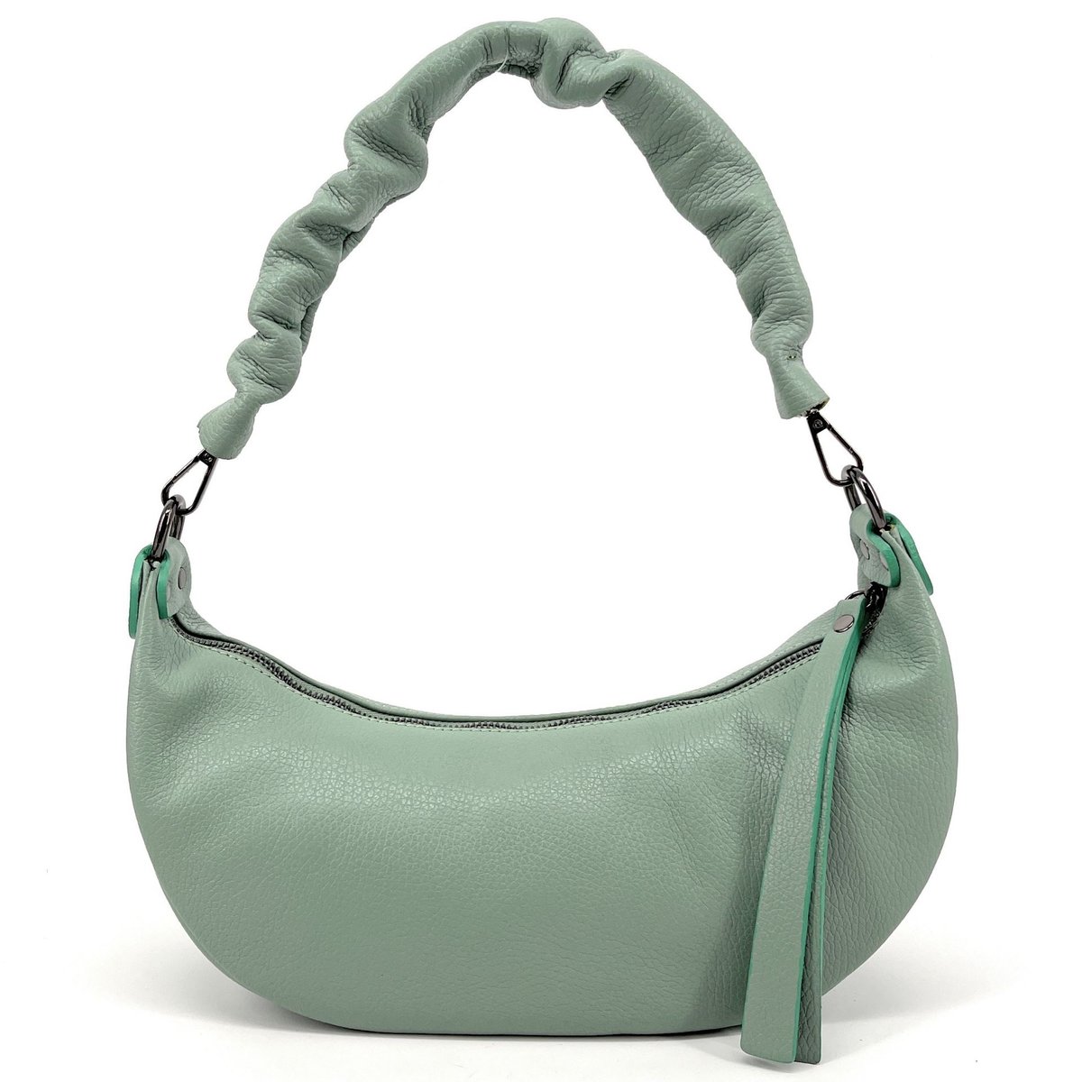Sac à main en cuir italien AURORA vert d'eau, OH MY BAG
