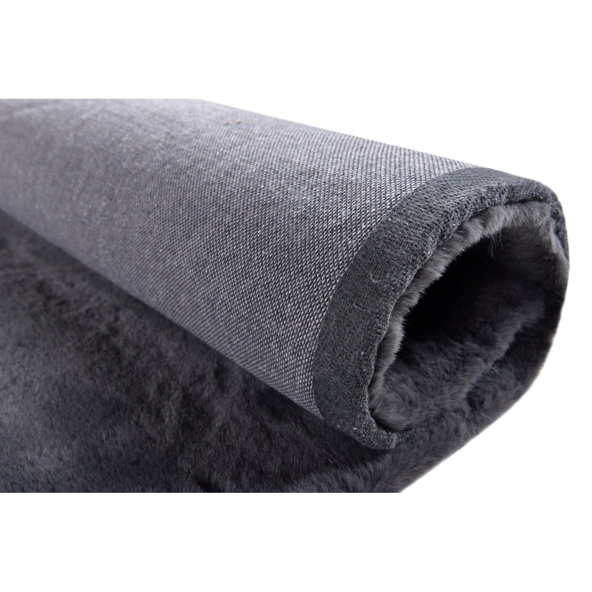 Tapis moelleux tissé en polyester - CHIARA anthracite, GINO FALCONE