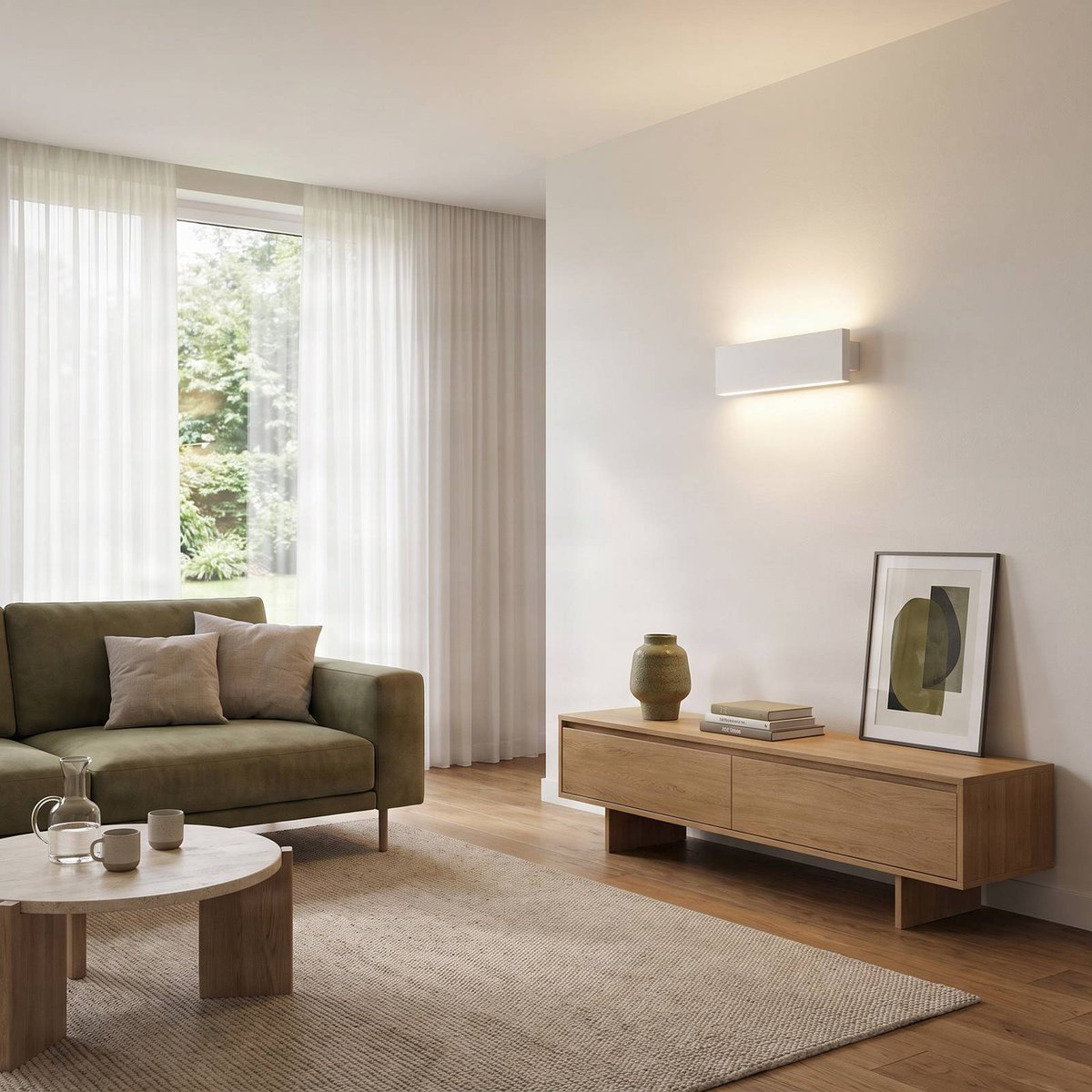 Applique en métal moderneLED, Ignazia blanc, LINDBY