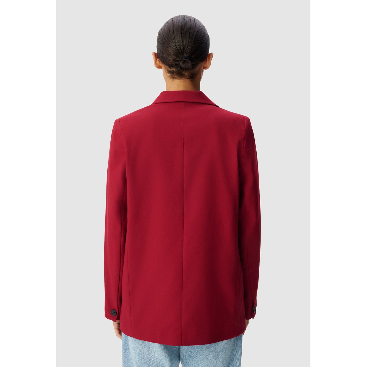 Veste de tailleur boutonnage croisé rouge foncé, IKKS