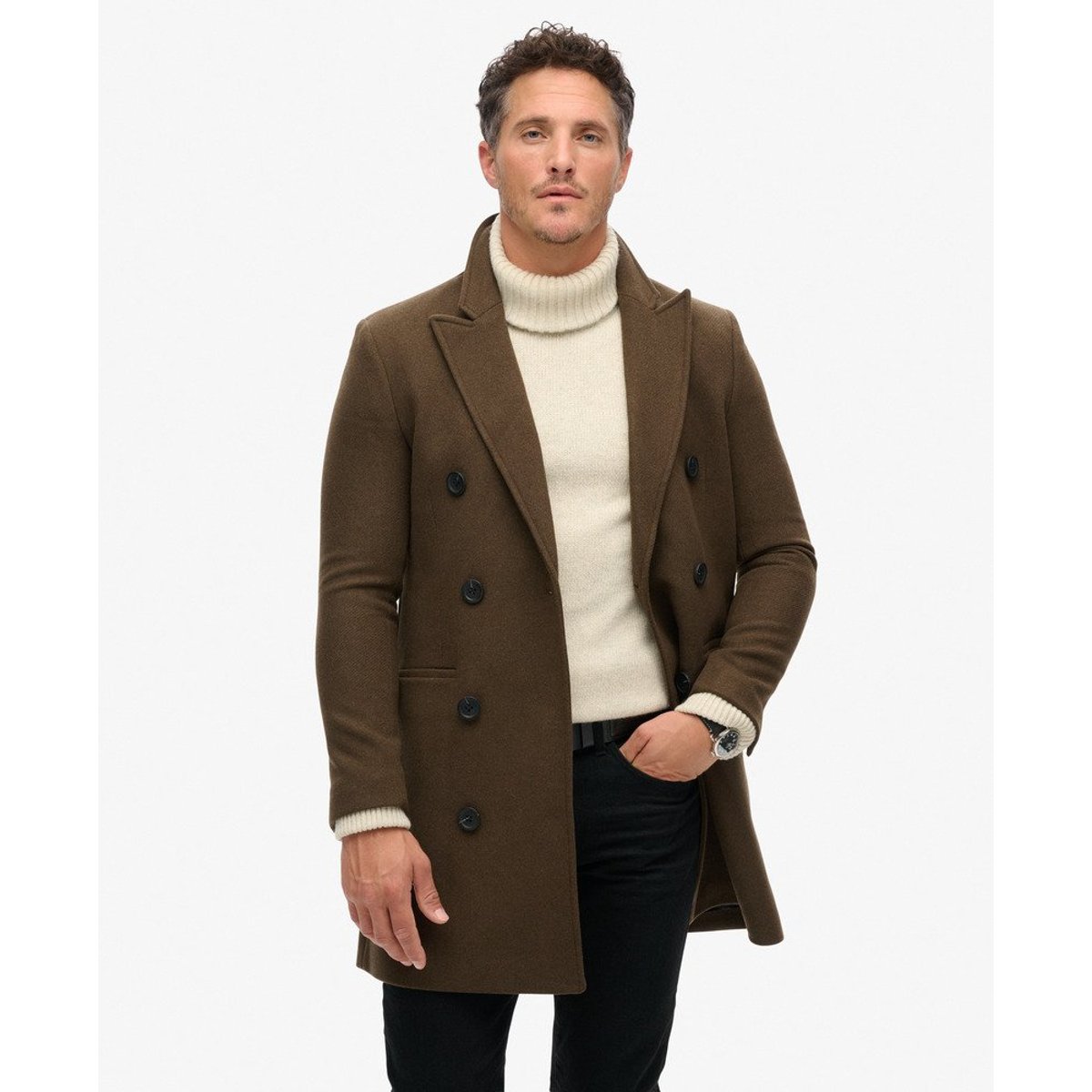 The Merchant Store - Manteau de ville kaki intense, SUPERDRY