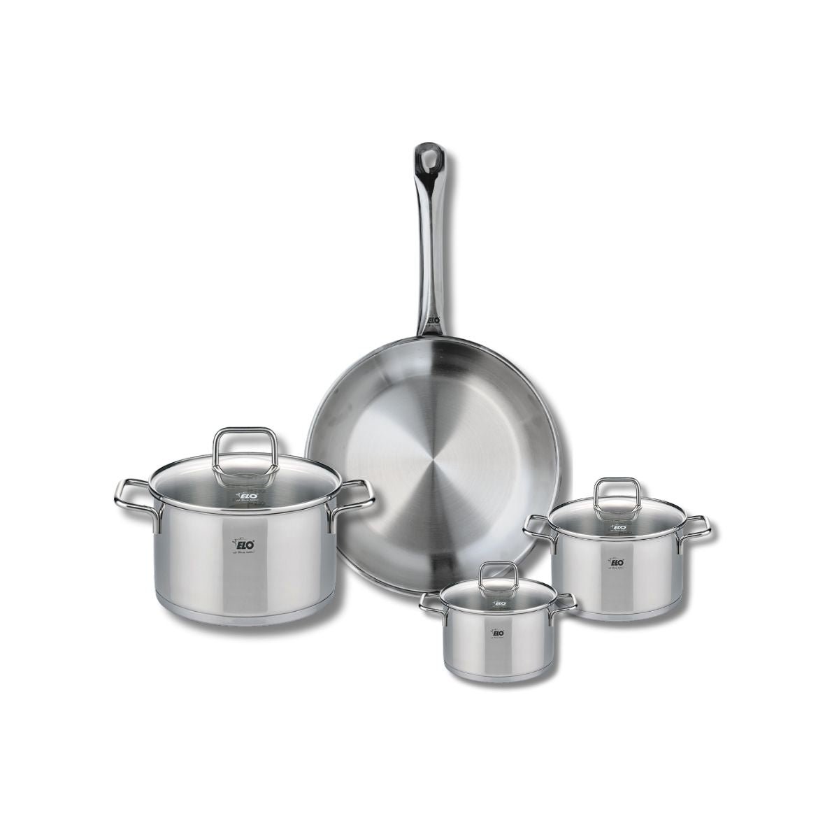 Batterie 1 poêle 28cm + 3 faitouts 12/14/20cm PROFI CITRIN inox, ELO