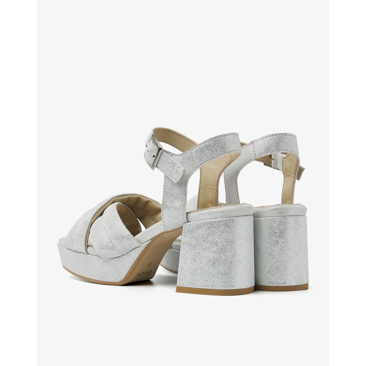 Sandales en daim CASSIA GABRIELL argent silver, VIA VAI
