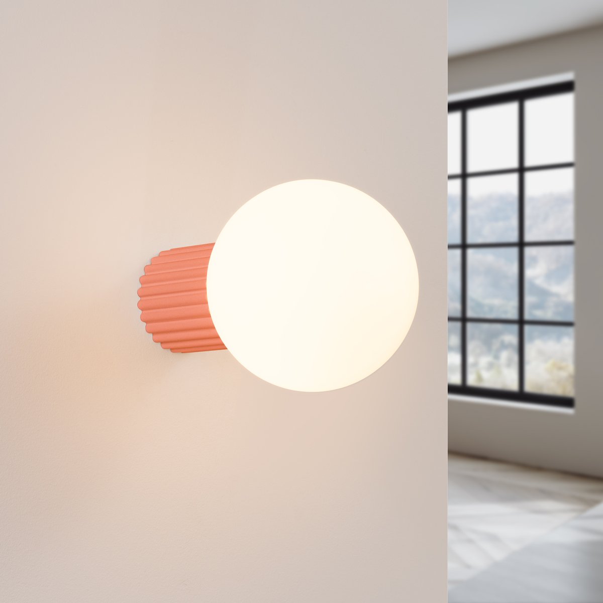 Applique Aluminium Pêche G9 1 Halo rose, EDEN