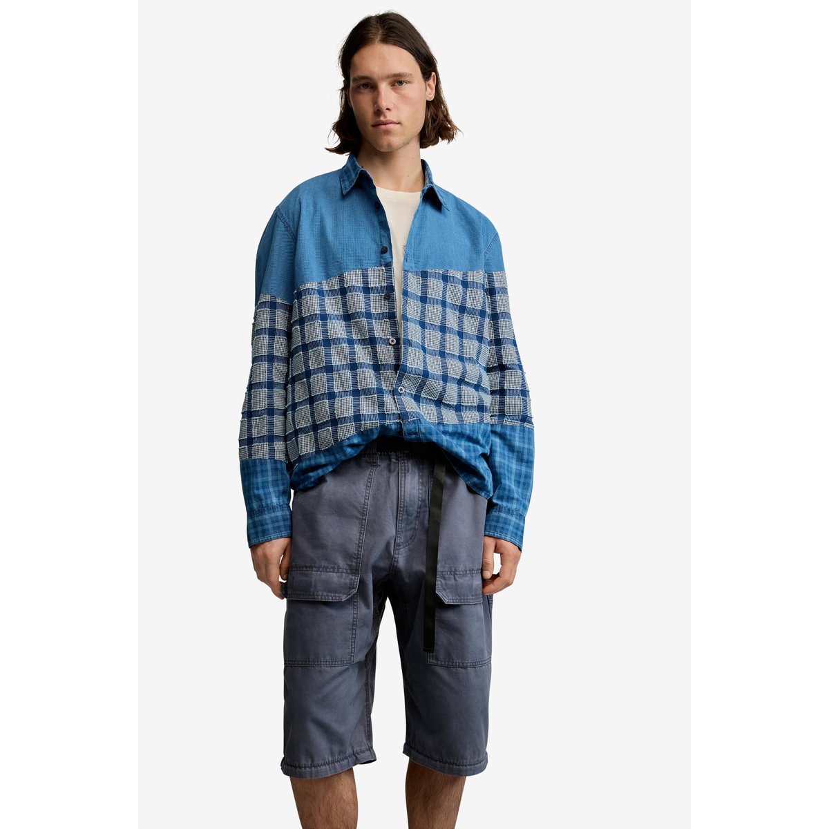 Pantalon long en coton bleu, DESIGUAL