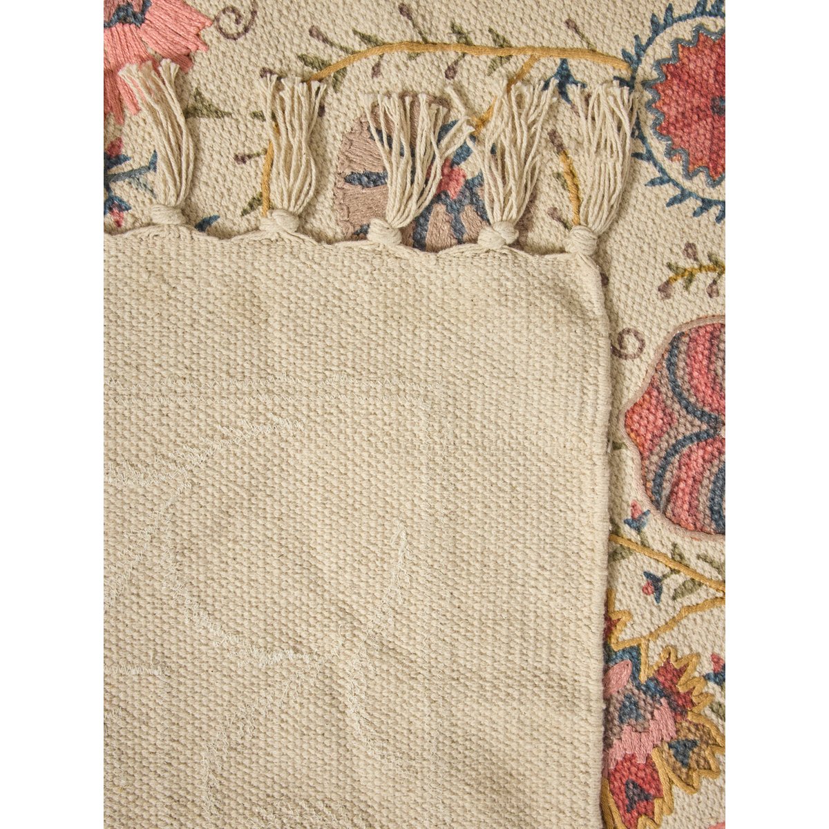 Tapis en coton brodé Flore - L imp fleurs, CYRILLUS