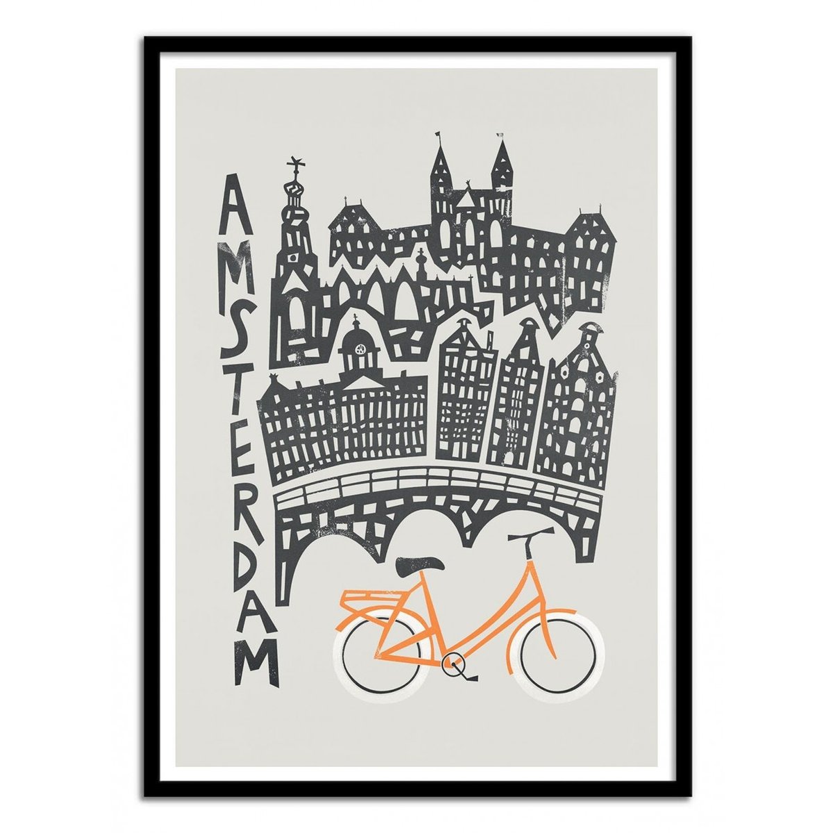 Affiche d'art - Amsterdam - Fox and Velvet orange, WALL EDITIONS