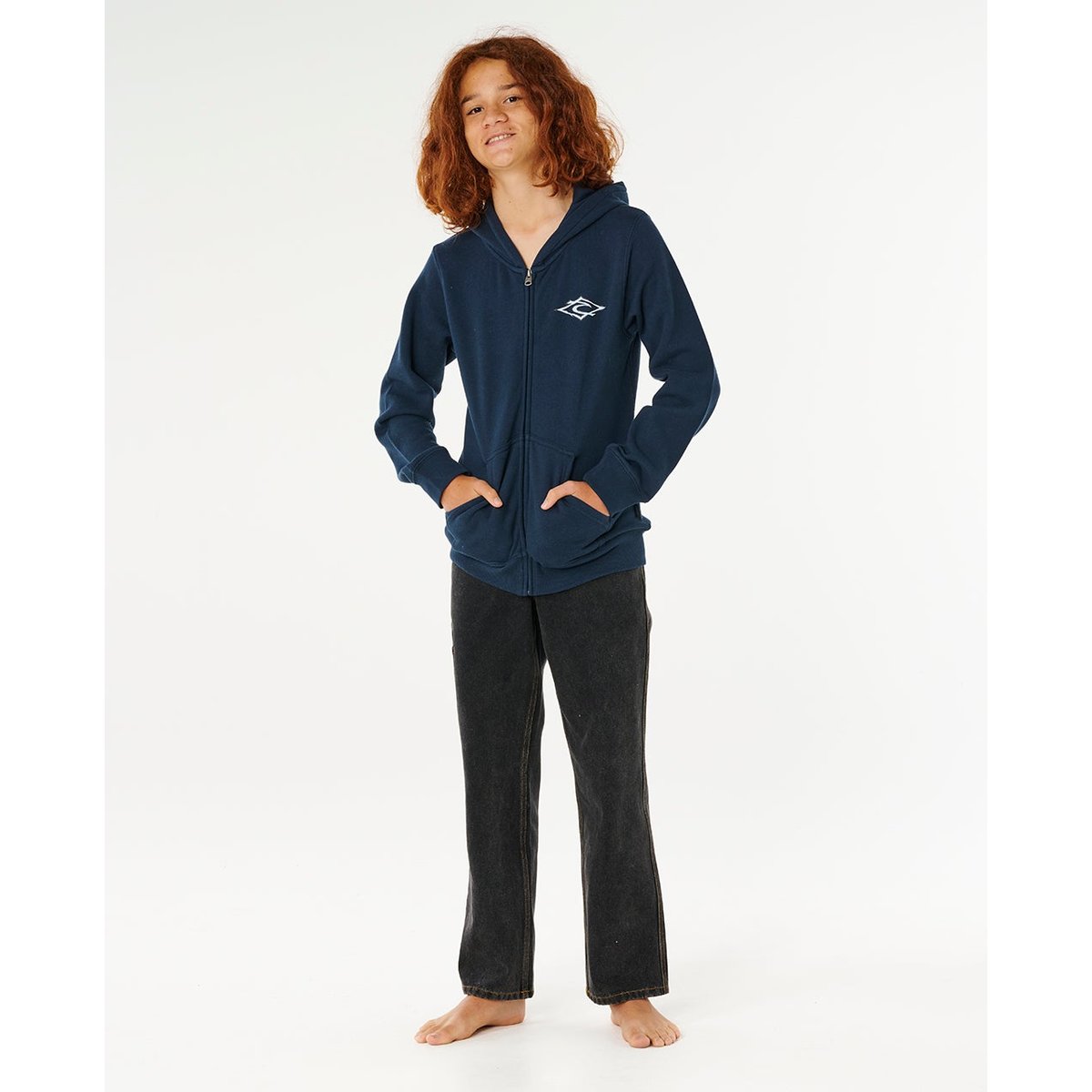 Sweat à capuche zippé Hazey Days garçon bleu marine foncé, RIP CURL