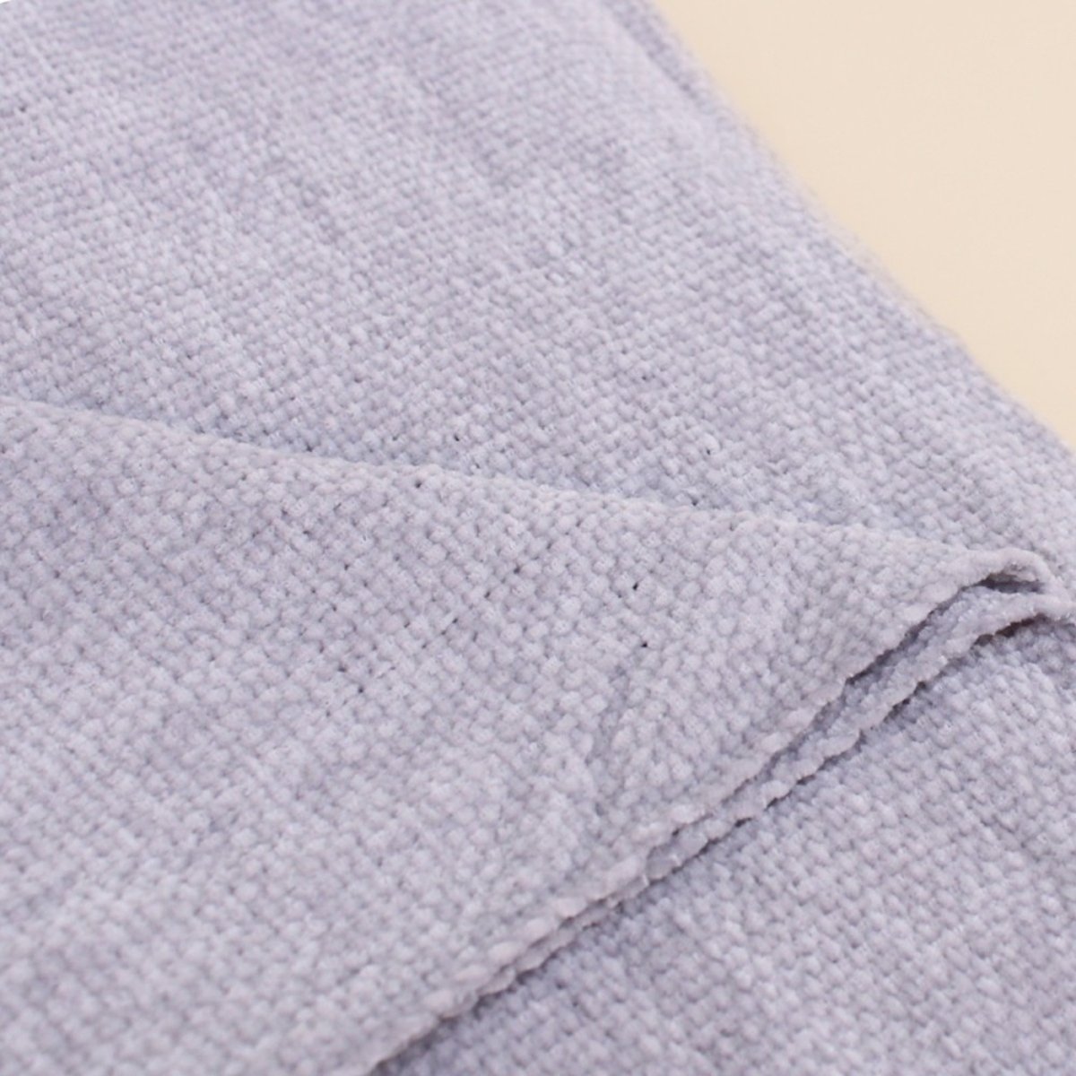 Plaid tissu chenille 130x170cm gris, ORNAMI