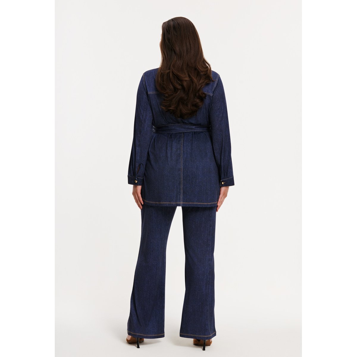 Chemisier Flare Fit bleu, YOEK