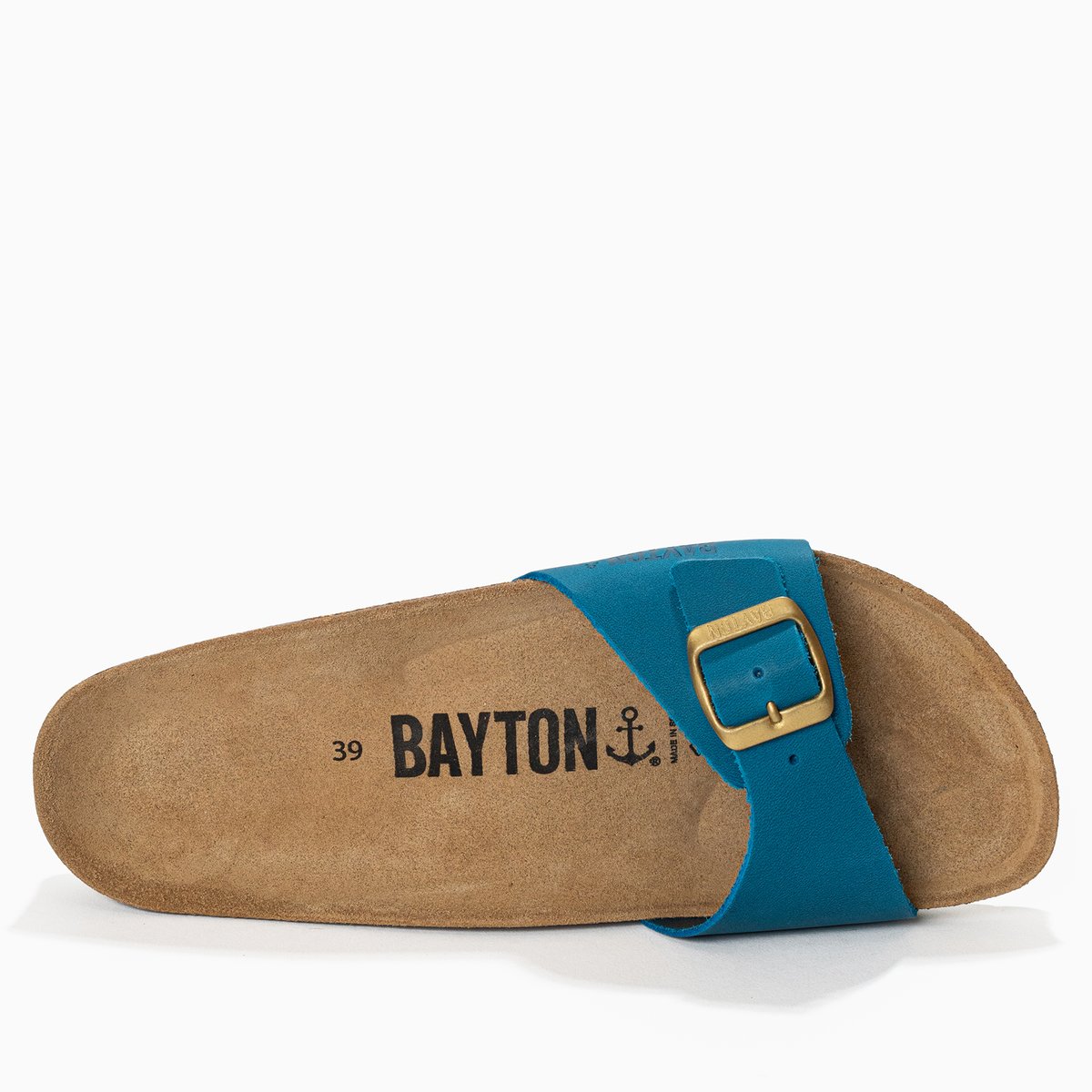 Sandales en cuir ZEPHYR bleu, BAYTON