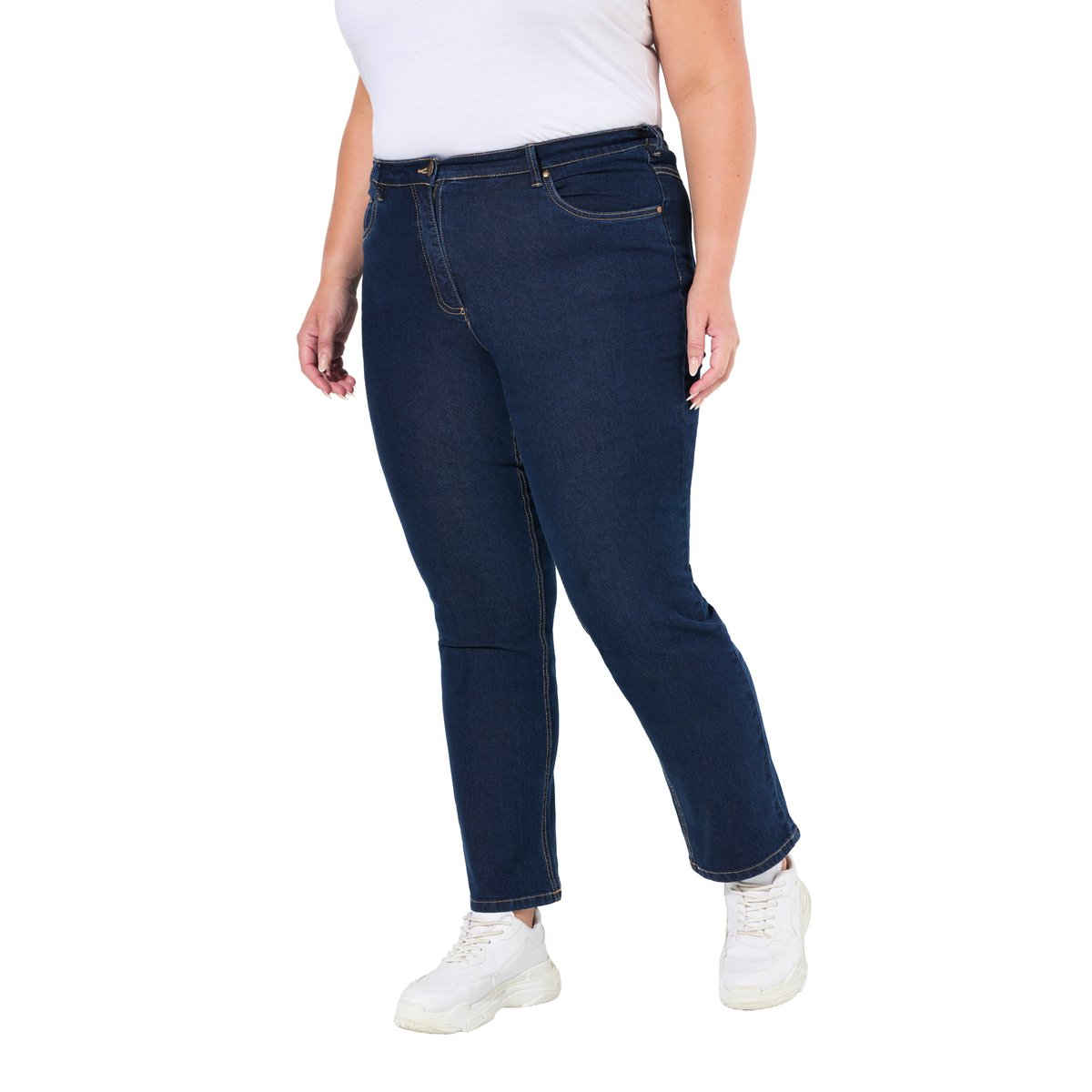 Jean Mandy 5 poches, jambe droite bleu jean, ULLA POPKEN