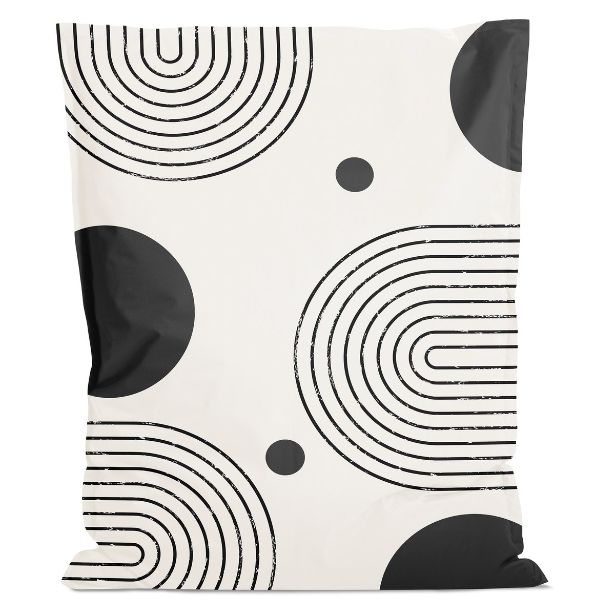 Coussin géant noir et blanc, MAGMA HEIMTEX