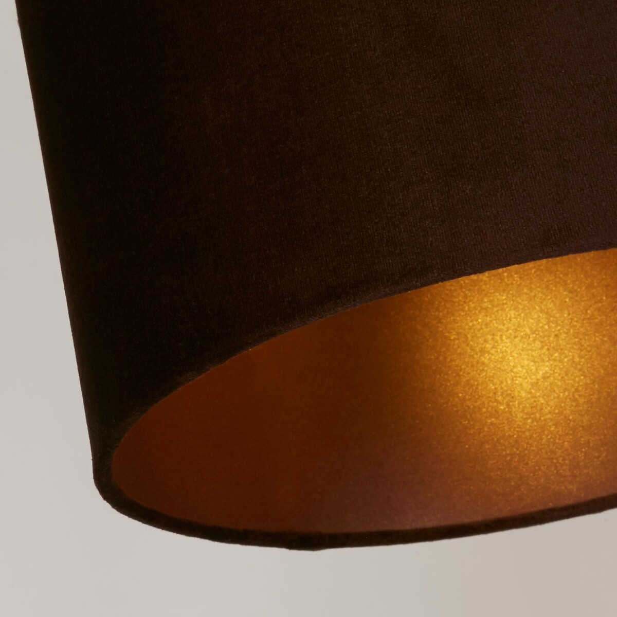 30cm Laval Velvet Drum Shade with Silk Liner in Chocolate chocolate, SO'HOME