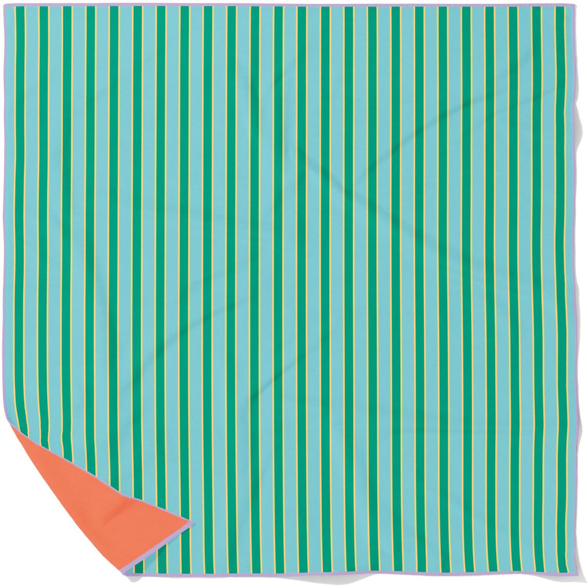 Serviette de plage 2 en 1 orange, bleu, jaune, QUUT