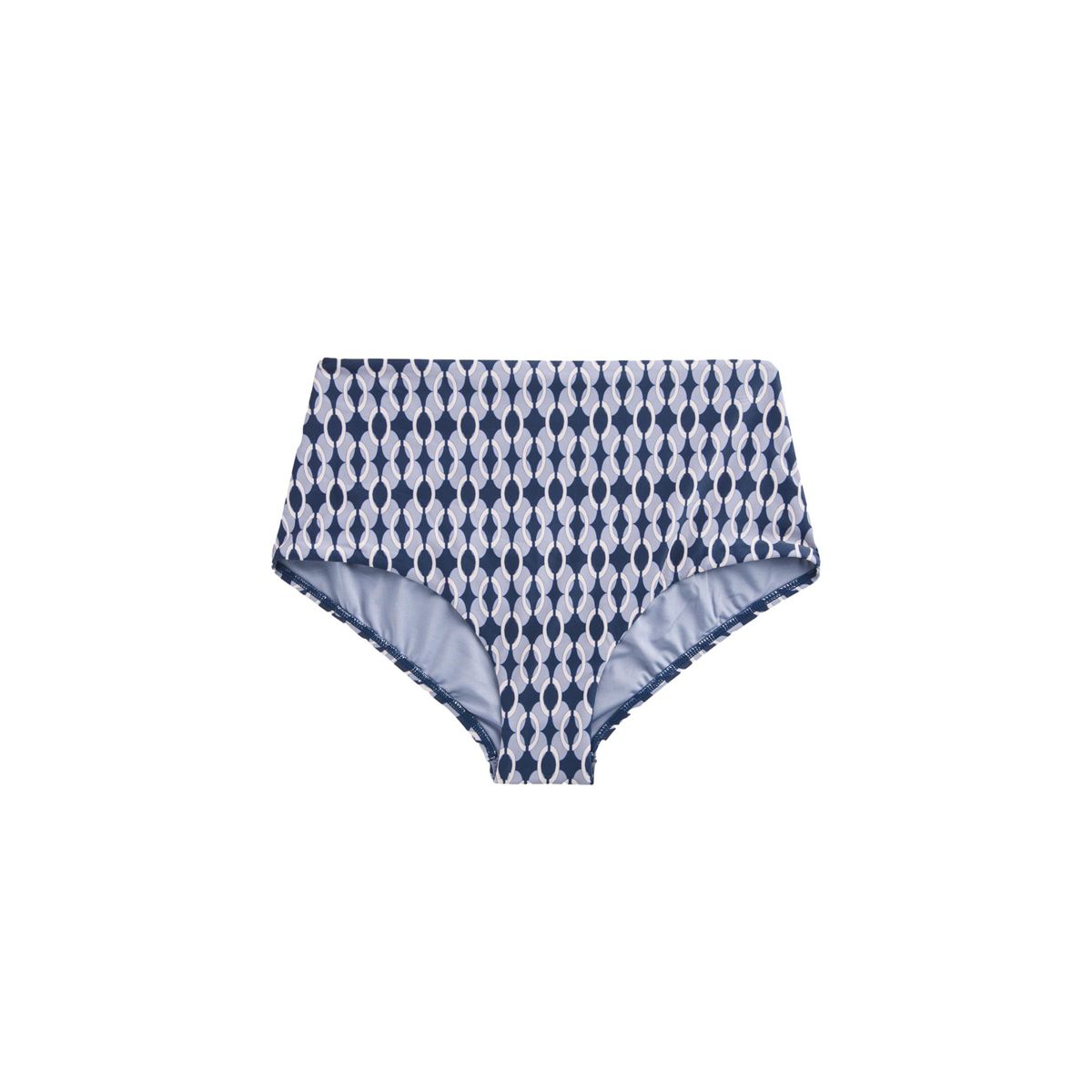 Bas de bikini avec éléments en métal bleu marine géométrique, NEXT