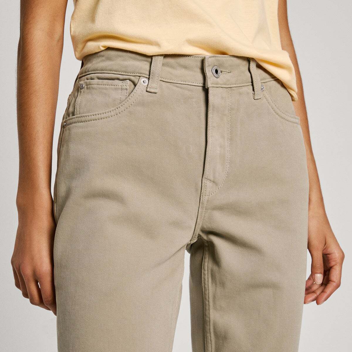 Jean Coupe Tapered, Taille Haute - Violet vert délavé, PEPE JEANS